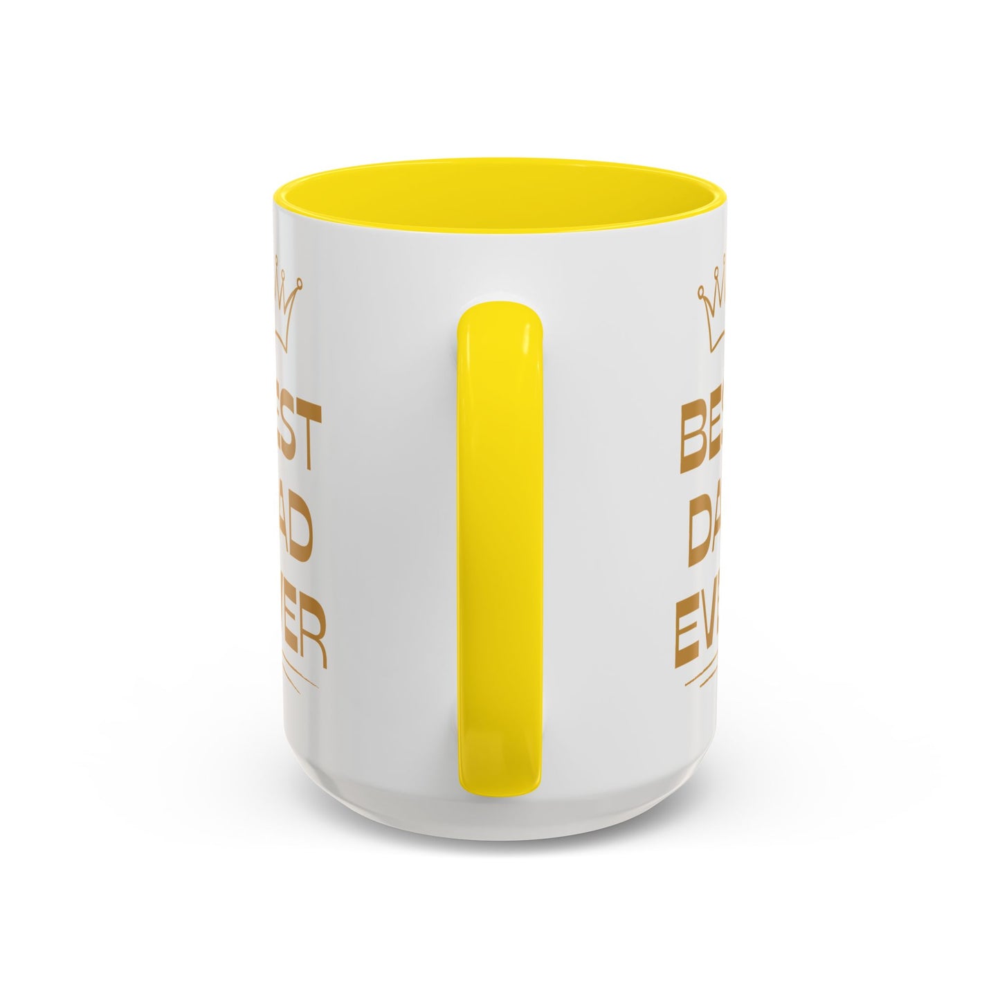 Best Dad Ever Accent Coffee Mug - Perfect Gift for Father's Day, Birthday, Dad's Appreciation, Coffee Lover, Personalized Mug