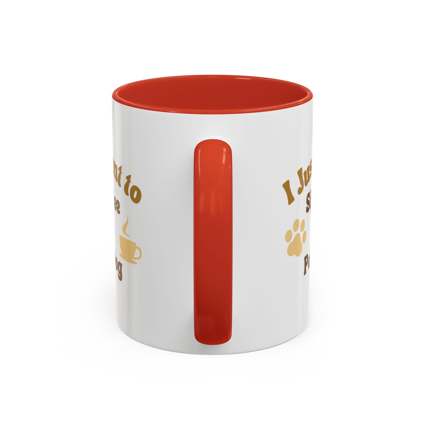 Dog Lover Accent Mug, Coffee Cup Gift, Dog Mom Dad Present, Sip and Pet Mug, Cute Canine Lover Mug, 11oz