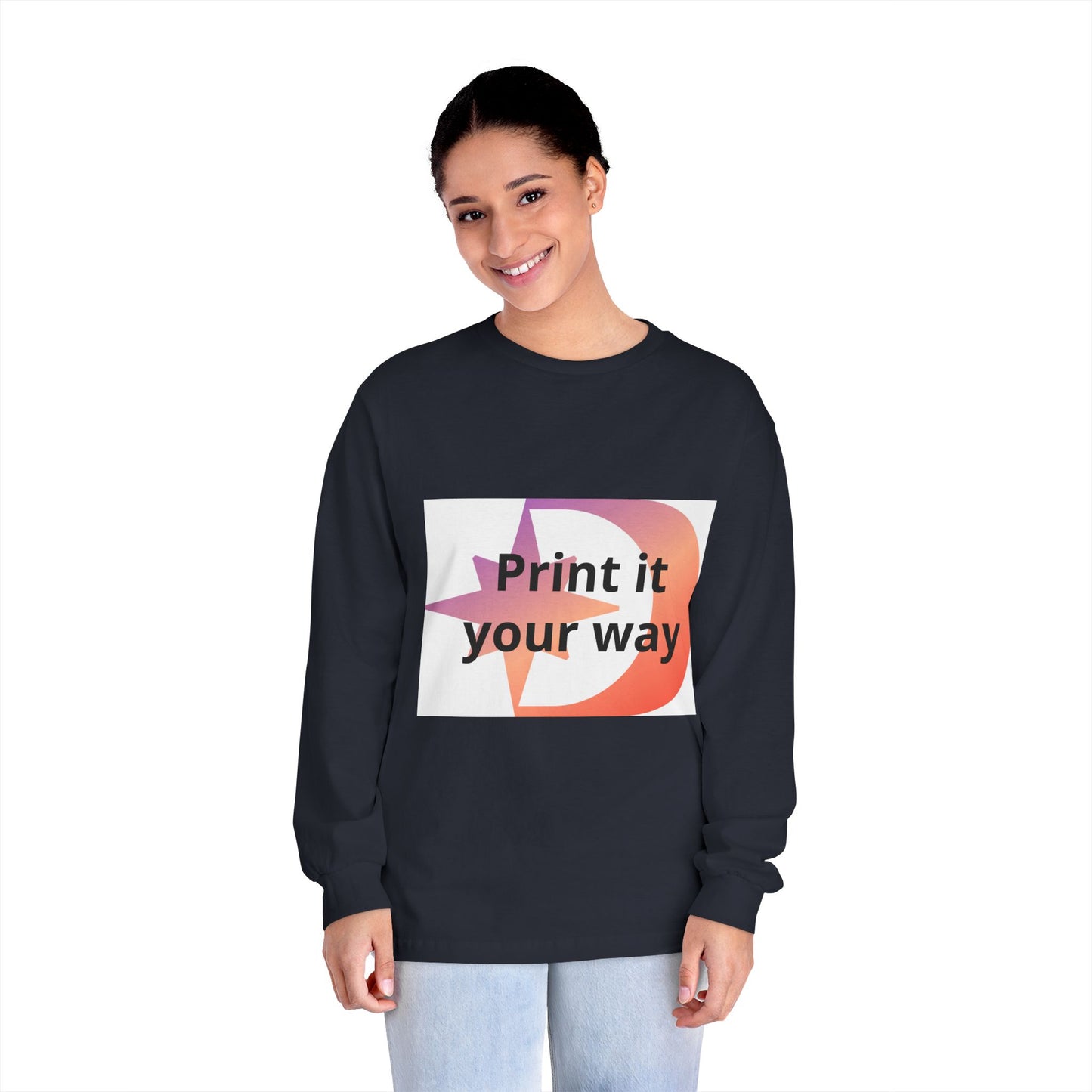 American Apparel Customizable Graphic Long Sleeve Tee Customizable