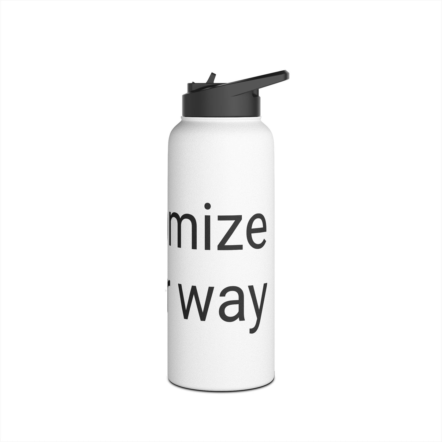 Custom Stainless Steel Water Bottle - Motivational Drinkware for Outdoors, Gym, School, Travel, Fitness - Ideal Gift for Active Lifestyles