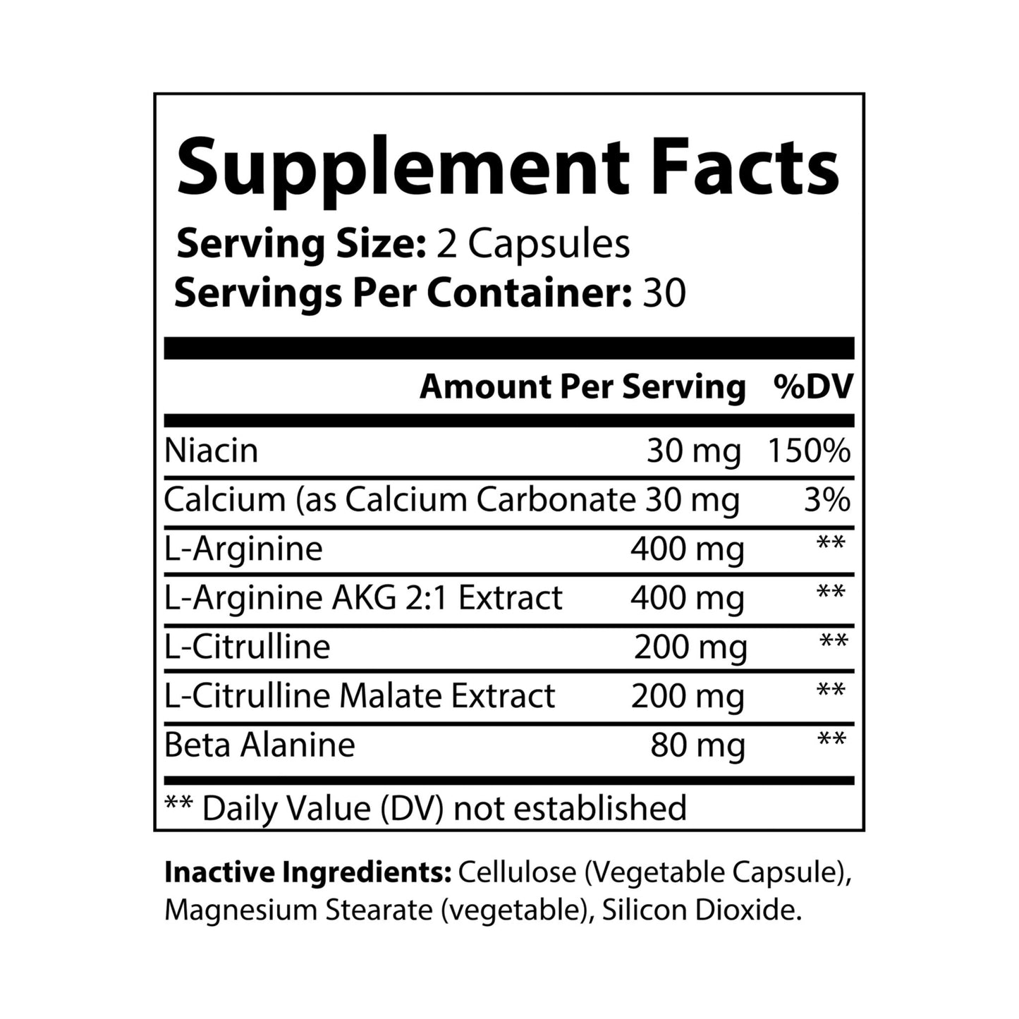 Dilatancy L-Arginine Supplement (60 Capsules)