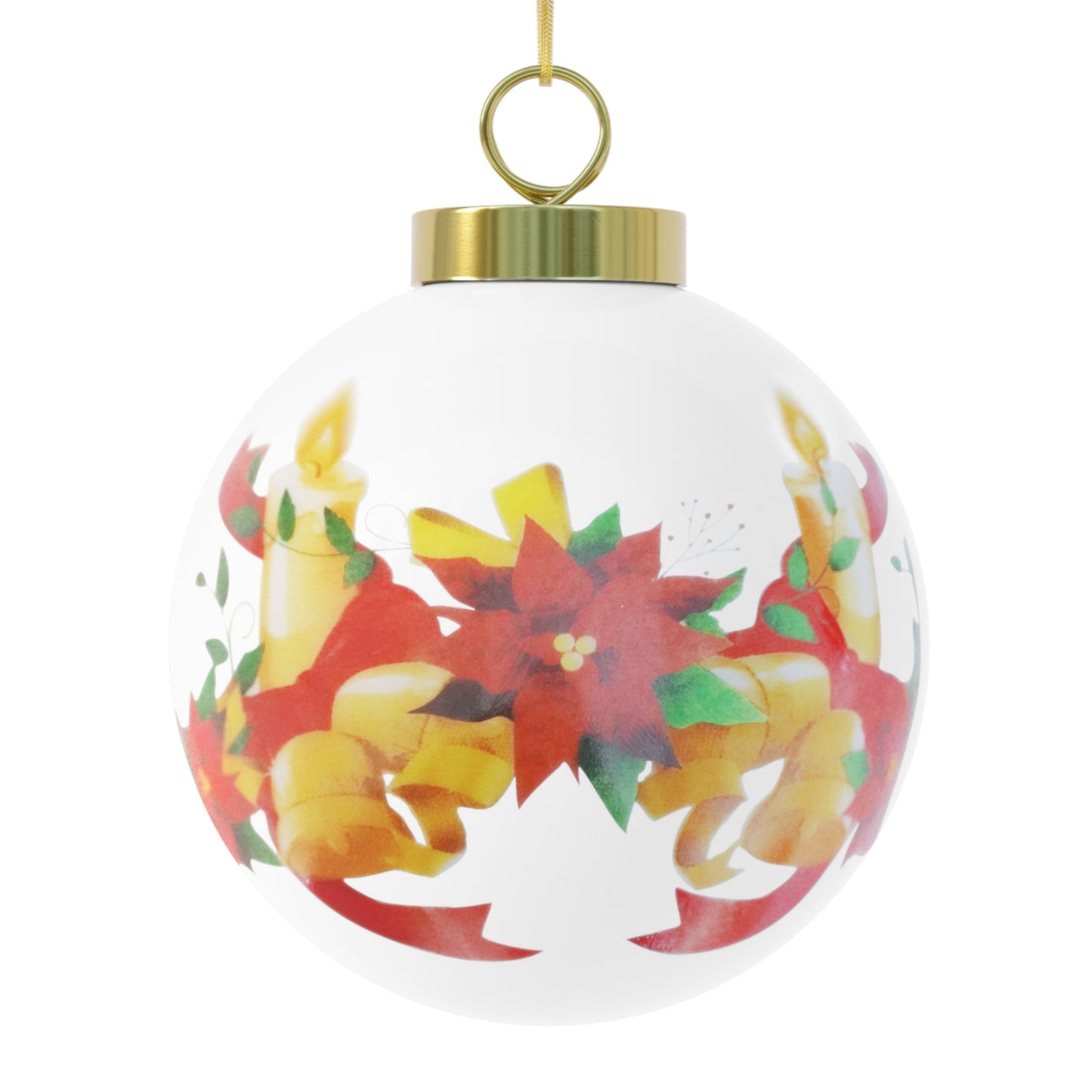 Christmas Ball Ornament - Okinawa Inspired Holiday Decoration, Unique Gift for Travelers, Japanese Souvenir, Festive Home Decor, Boho