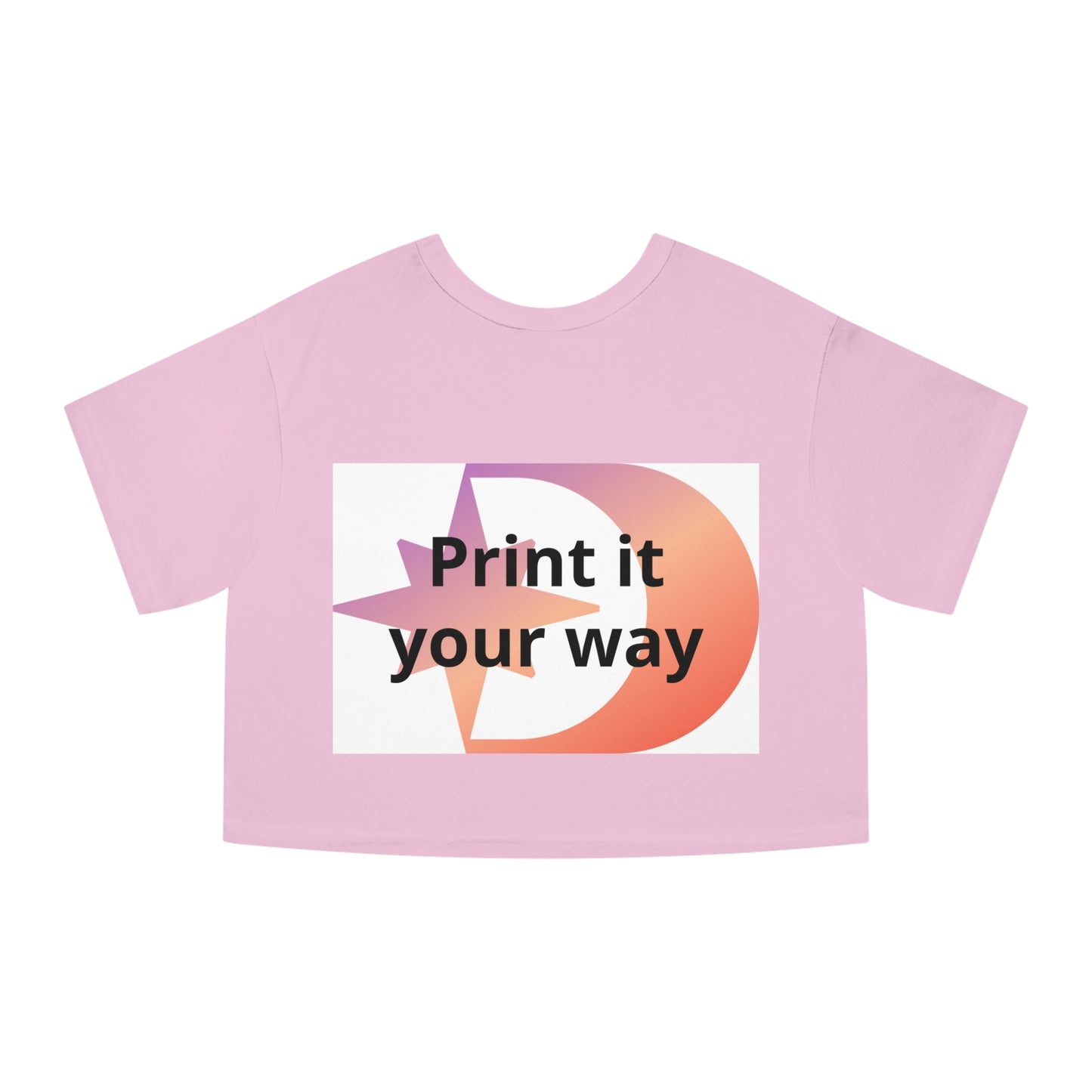 Champion Cropped Graphic Tee Customizable Design