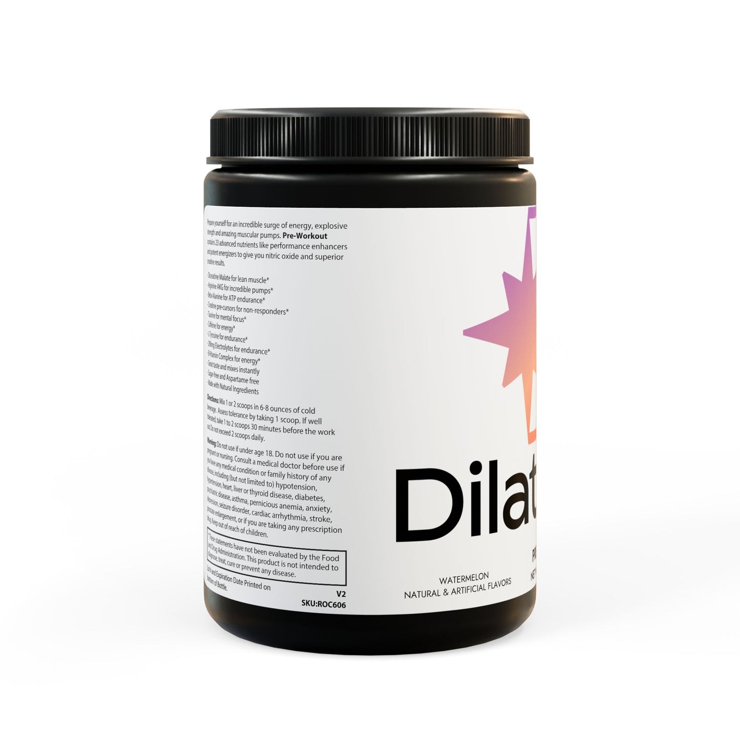 Dilatancy Pre-Workout Supplement, Watermelon (300g, 10.58oz)