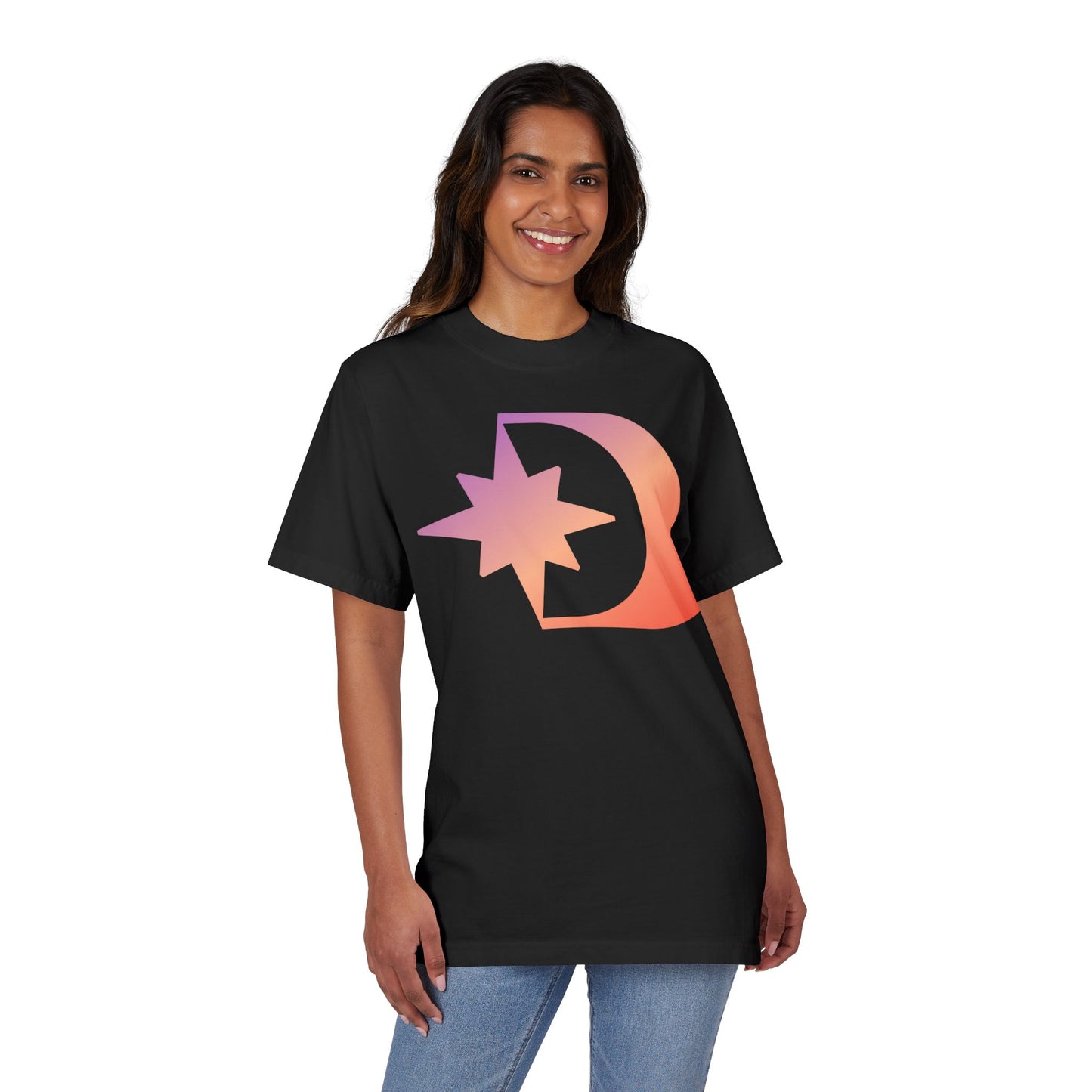 Customizable Unisex Garment-Dyed Drop-Shoulder T-Shirt