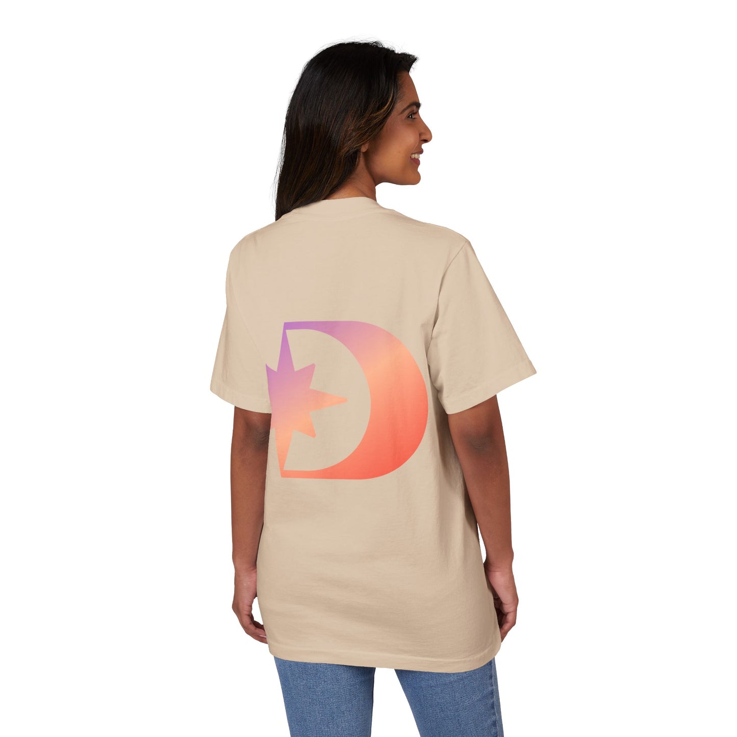Customizable Unisex Garment-Dyed Drop-Shoulder T-Shirt
