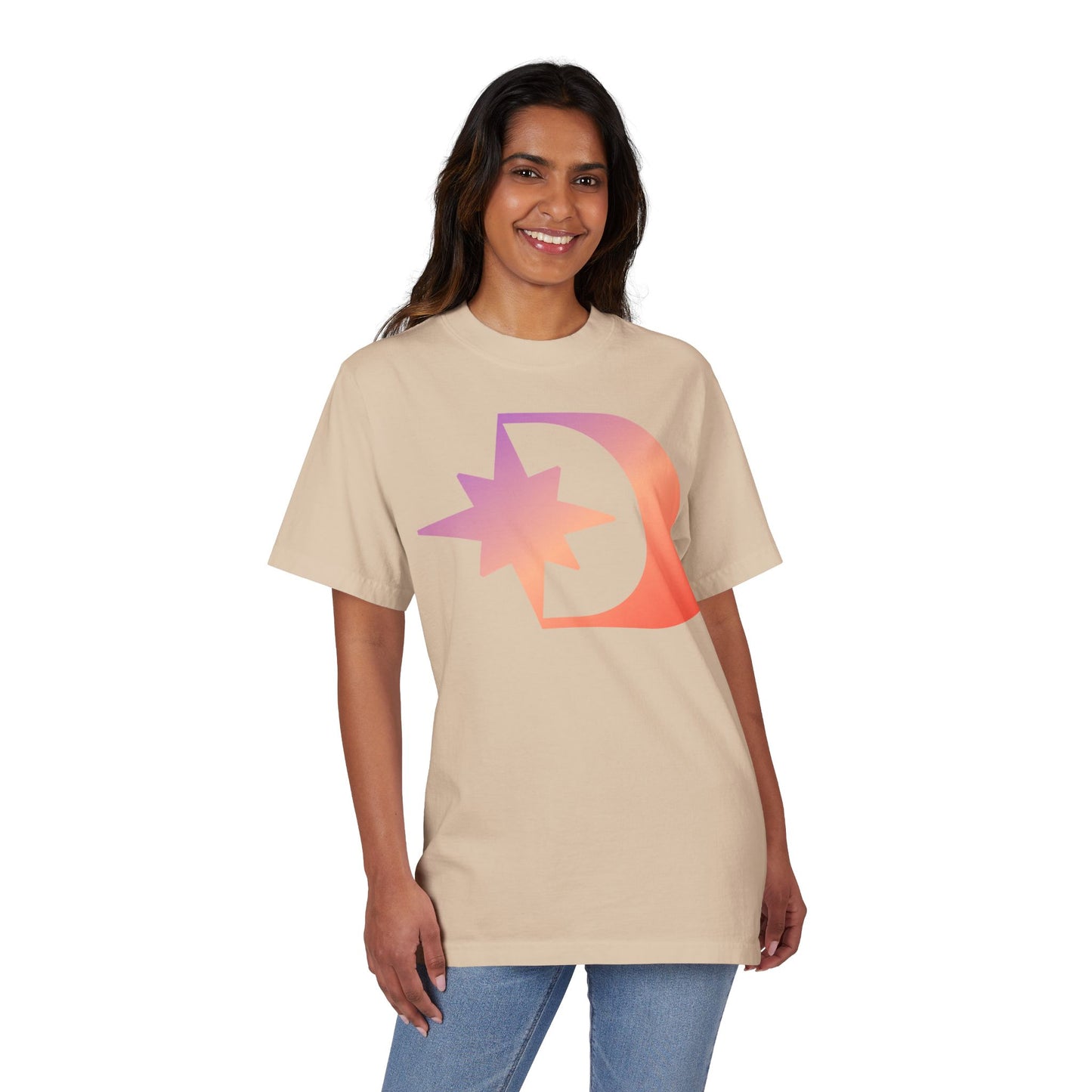 Customizable Unisex Garment-Dyed Drop-Shoulder T-Shirt