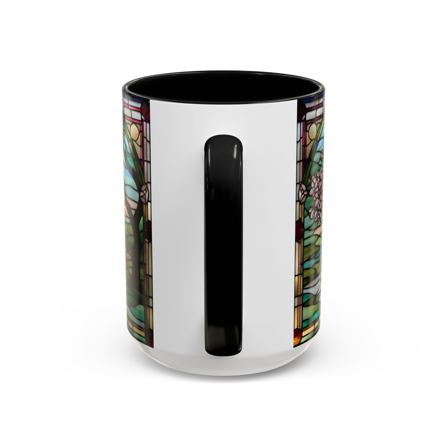 Stained Glass Cherry Blossom Mug, Nature Lover's Gift, Floral Coffee Cup, Home Decor, Spring Decor, Mother's Day Gift