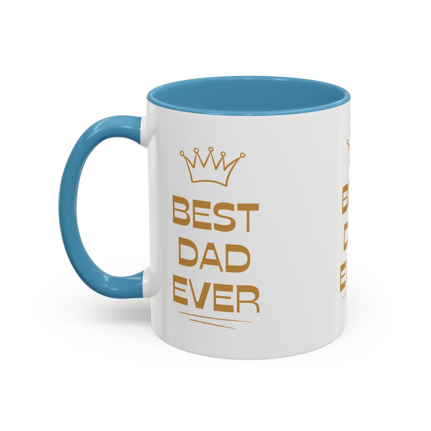 Best Dad Ever Accent Coffee Mug - Perfect Gift for Father's Day, Birthday, Dad's Appreciation, Coffee Lover, Personalized Mug