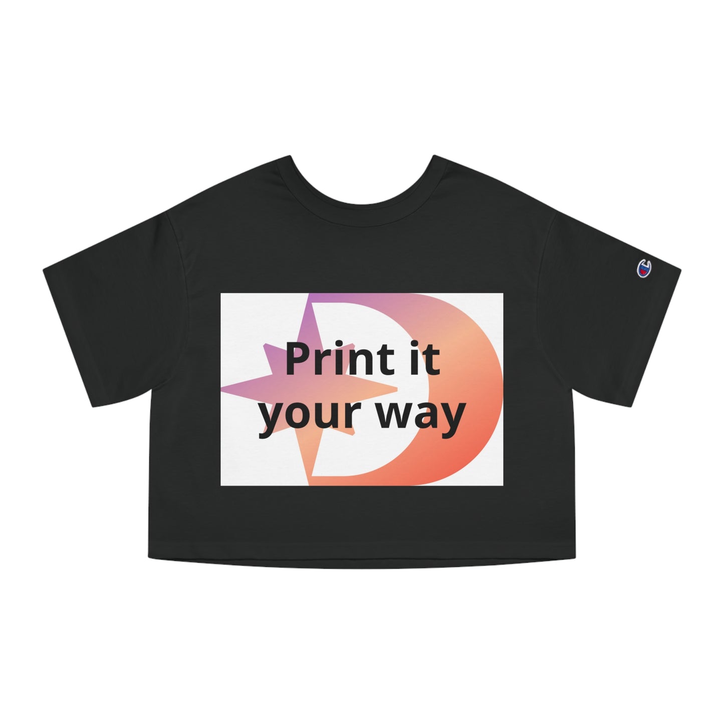 Champion Cropped Graphic Tee Customizable Design
