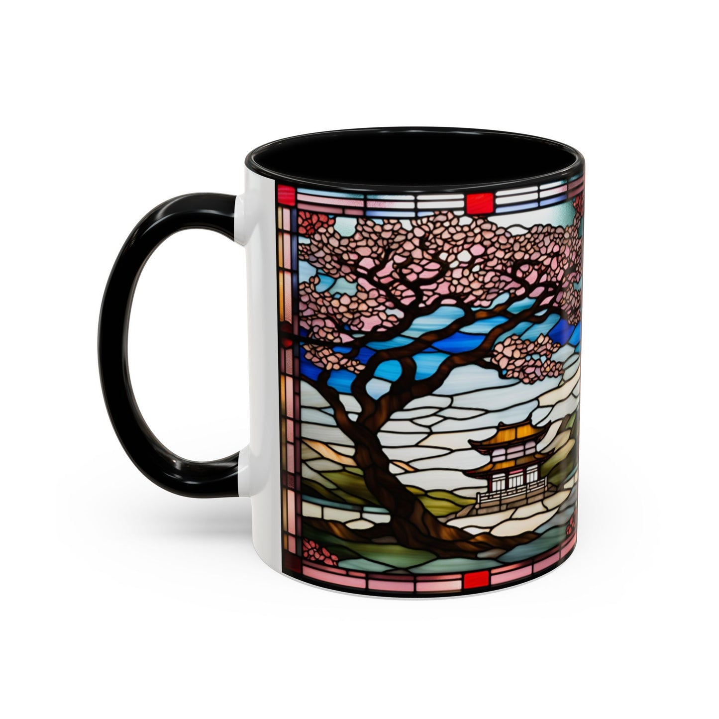 Cherry Blossom Accent Coffee Mug, Aesthetic Floral Mug, Tea Lover Gift, Spring Decor, Unique Housewarming, Ceramic Cup