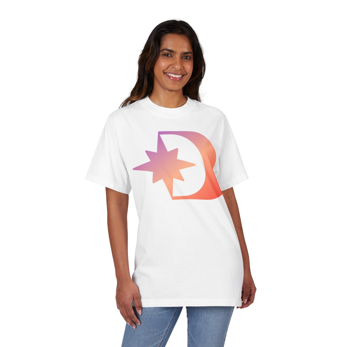 Customizable Unisex Garment-Dyed Drop-Shoulder T-Shirt