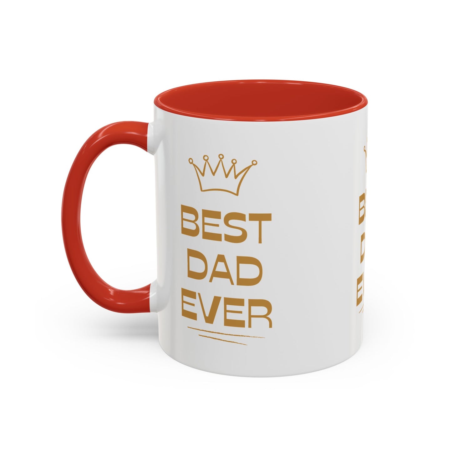 Best Dad Ever Accent Coffee Mug - Perfect Gift for Father's Day, Birthday, Dad's Appreciation, Coffee Lover, Personalized Mug