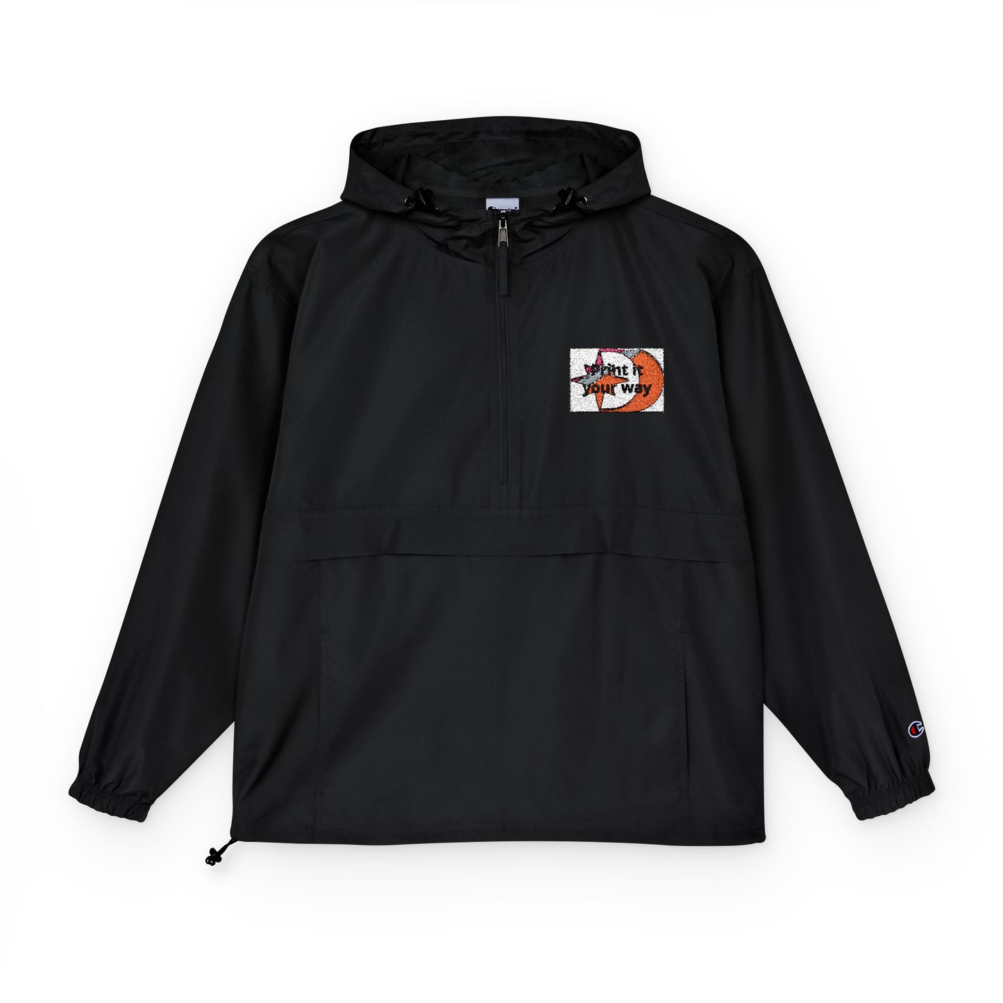 Champion Packable Anorak Jacket with Customizable Chest Patch