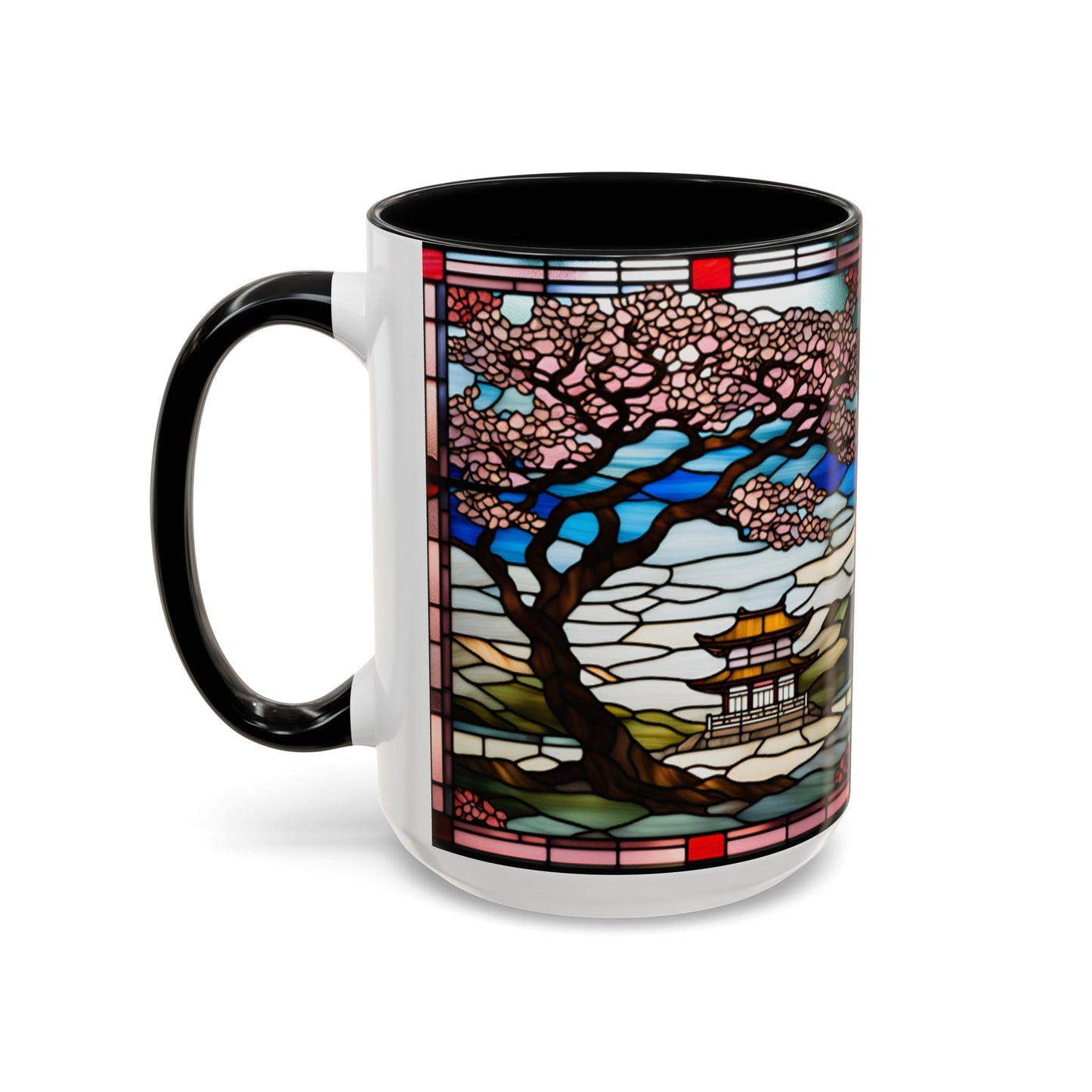 Cherry Blossom Accent Coffee Mug, Aesthetic Floral Mug, Tea Lover Gift, Spring Decor, Unique Housewarming, Ceramic Cup