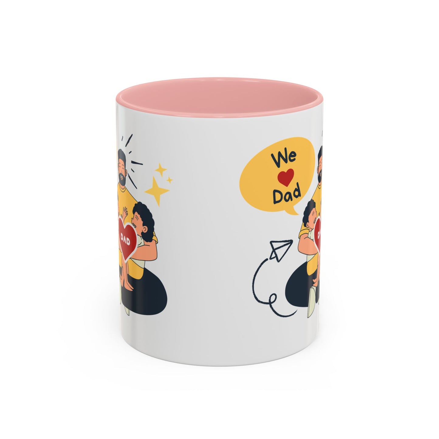 Father's Day Gift Accent Coffee Mug, Dad Ever, 11oz Funny Tea Cup, Birthday Present from Kids, Best Dad Mug, Christmas Gift for Dad