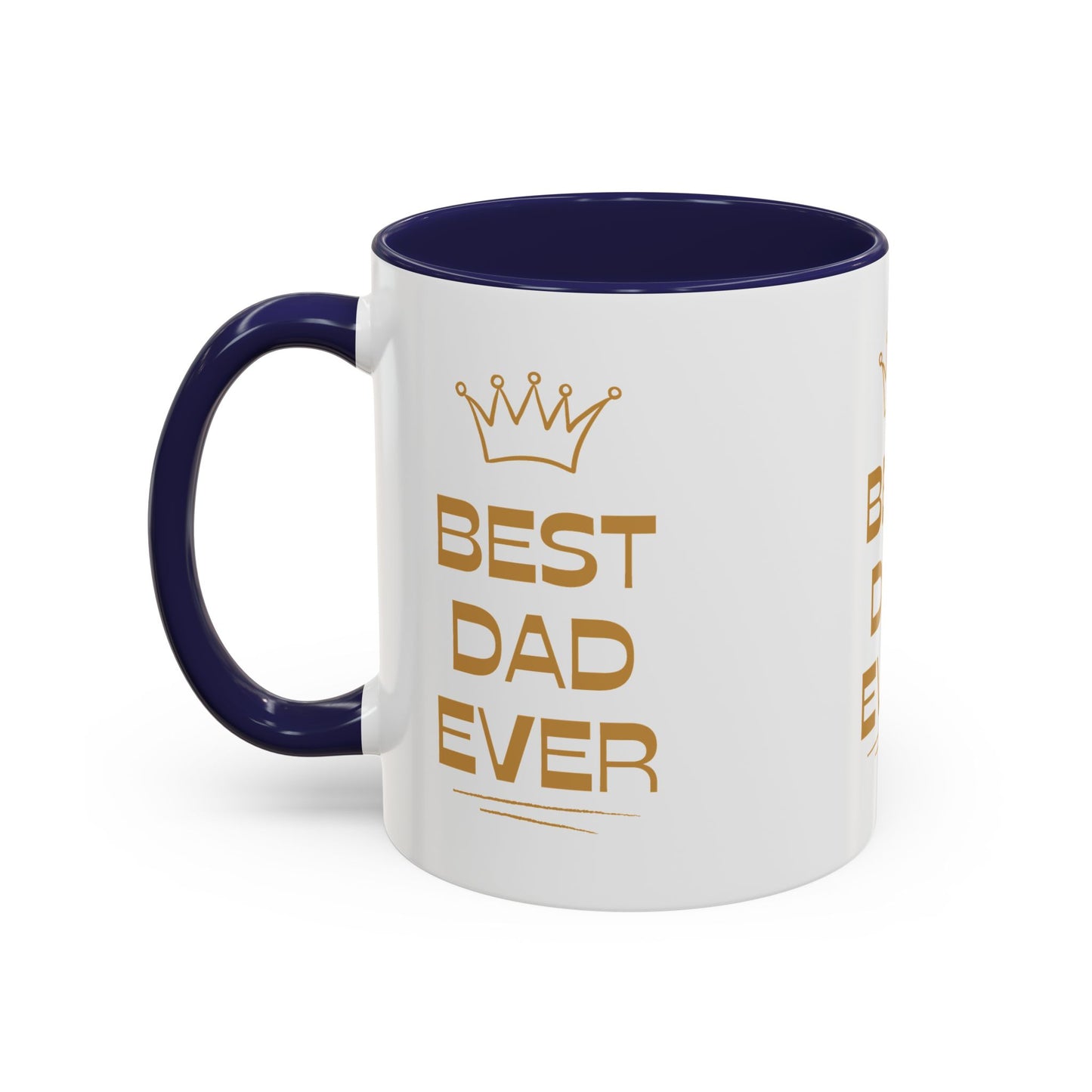 Best Dad Ever Accent Coffee Mug - Perfect Gift for Father's Day, Birthday, Dad's Appreciation, Coffee Lover, Personalized Mug