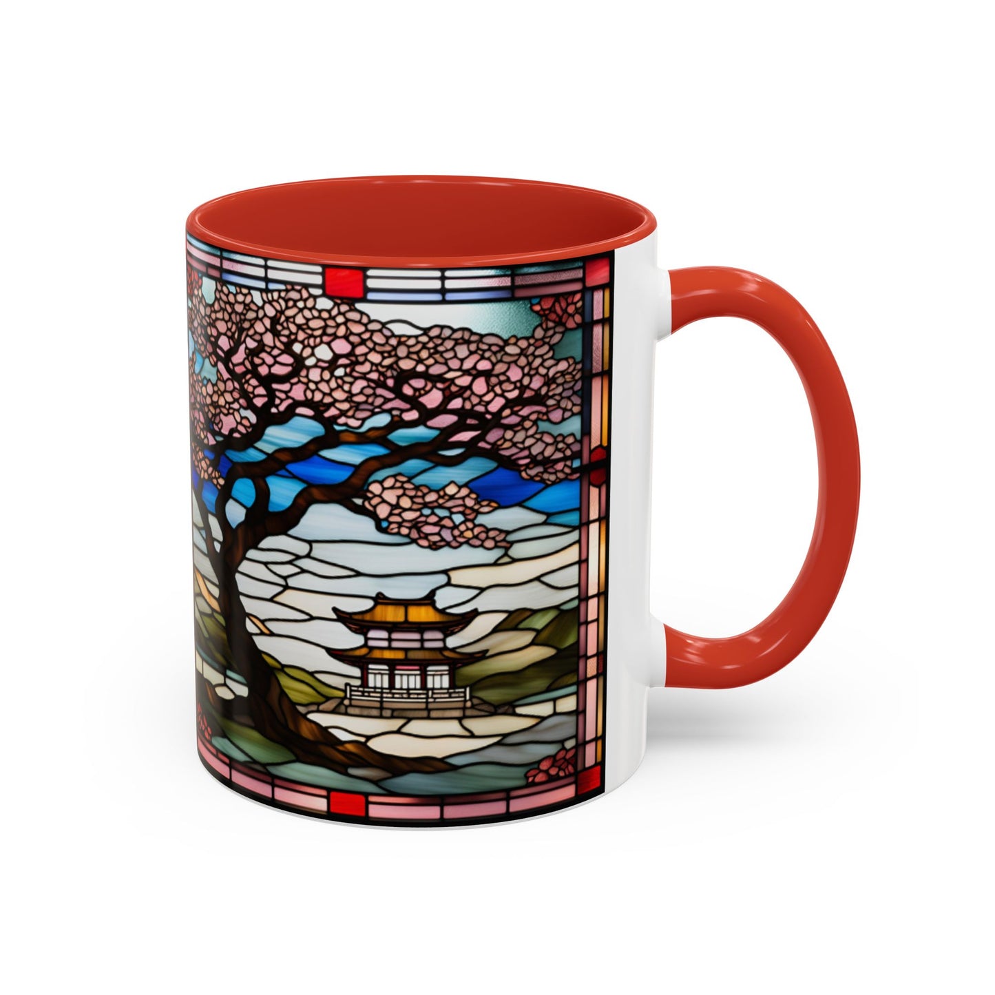 Cherry Blossom Accent Coffee Mug, Aesthetic Floral Mug, Tea Lover Gift, Spring Decor, Unique Housewarming, Ceramic Cup