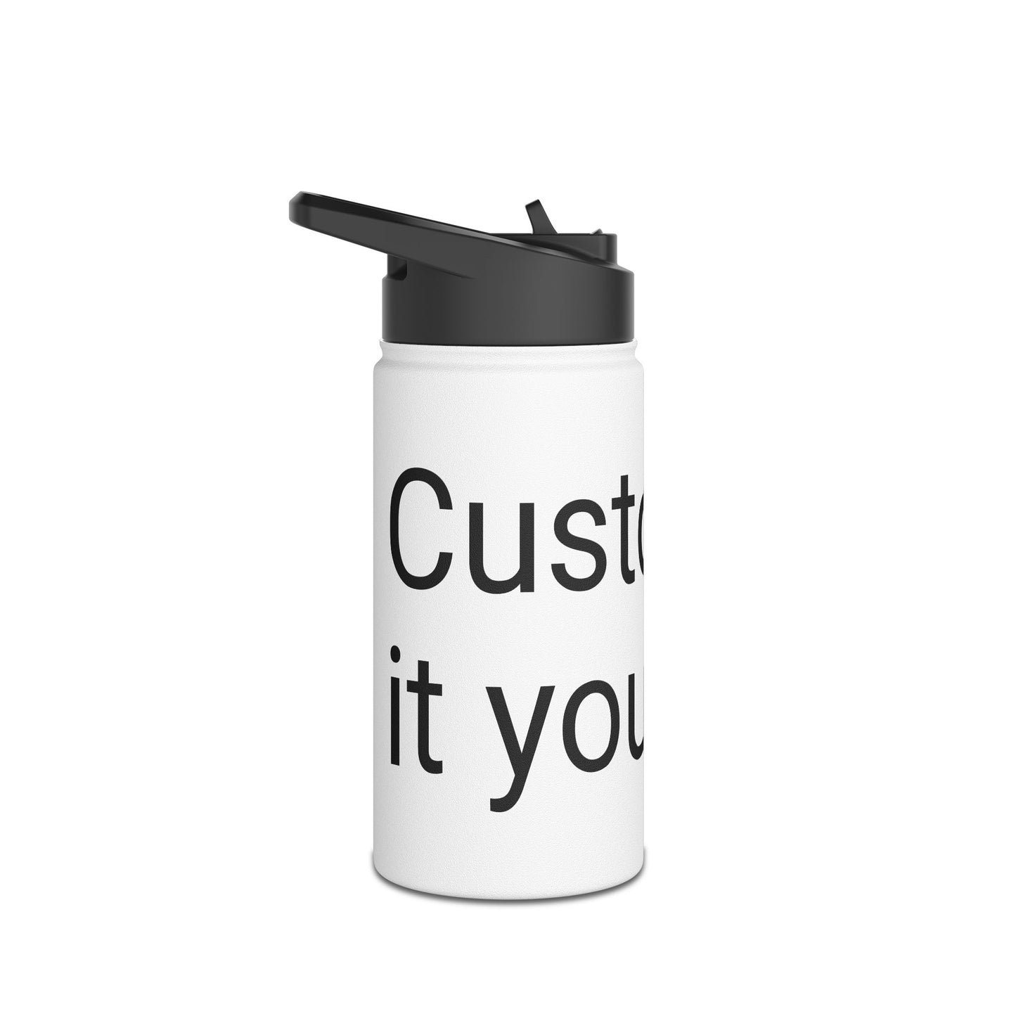 Custom Stainless Steel Water Bottle - Motivational Drinkware for Outdoors, Gym, School, Travel, Fitness - Ideal Gift for Active Lifestyles