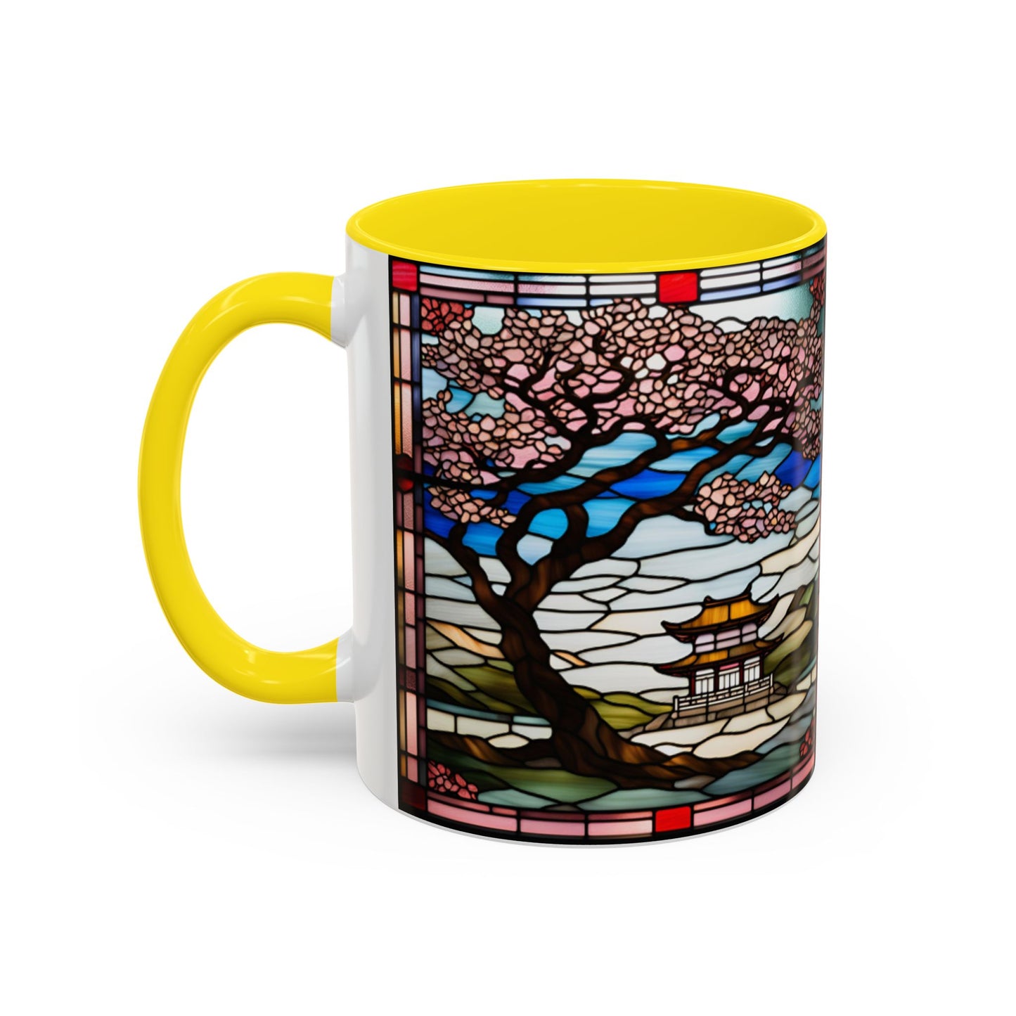 Cherry Blossom Accent Coffee Mug, Aesthetic Floral Mug, Tea Lover Gift, Spring Decor, Unique Housewarming, Ceramic Cup