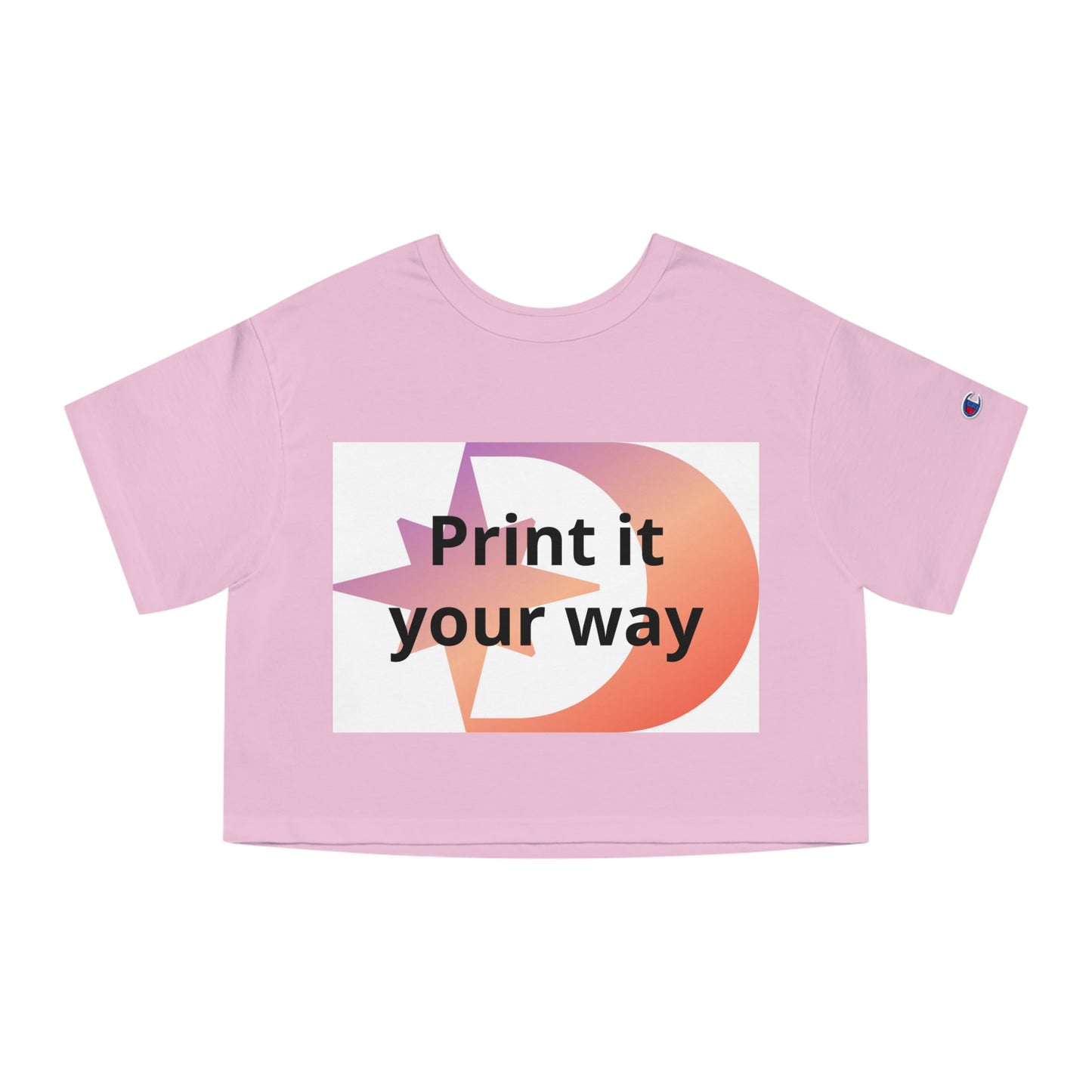Champion Cropped Graphic Tee Customizable Design