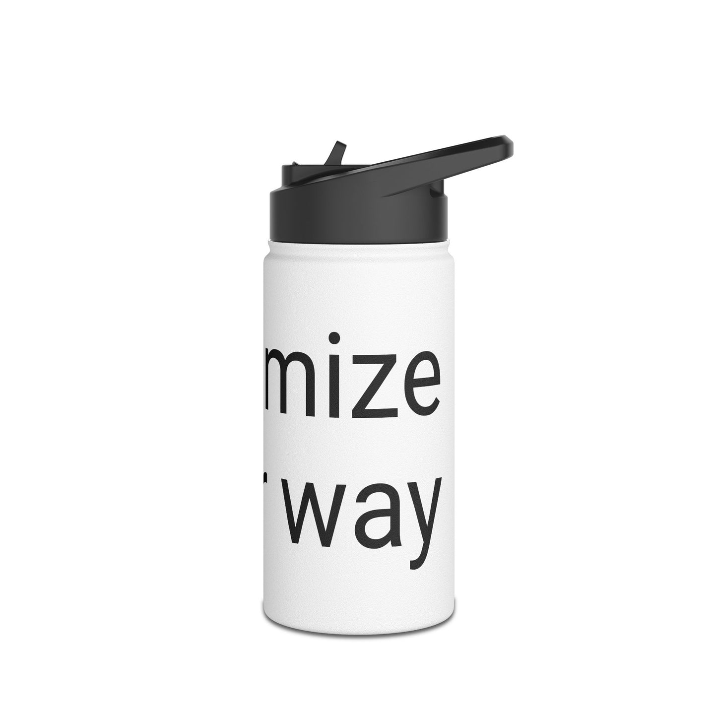 Custom Stainless Steel Water Bottle - Motivational Drinkware for Outdoors, Gym, School, Travel, Fitness - Ideal Gift for Active Lifestyles