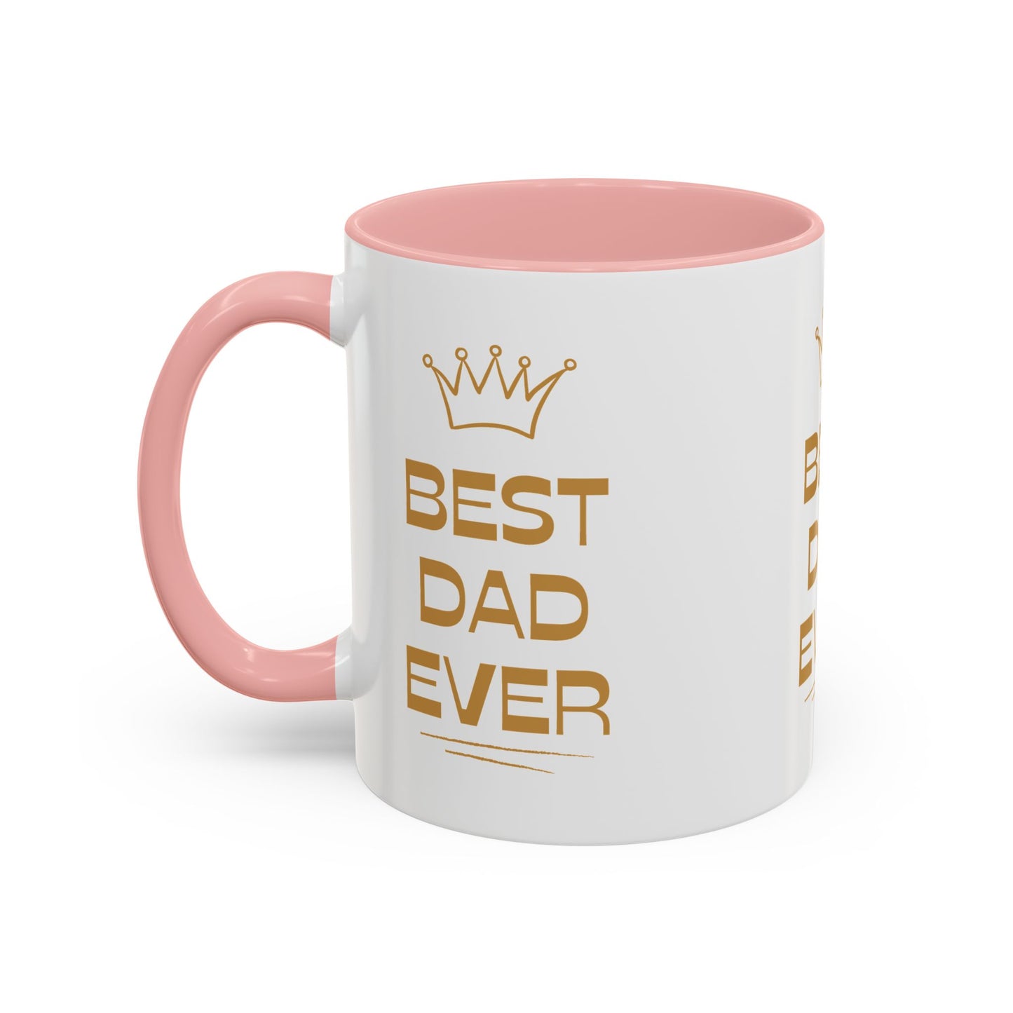 Best Dad Ever Accent Coffee Mug - Perfect Gift for Father's Day, Birthday, Dad's Appreciation, Coffee Lover, Personalized Mug
