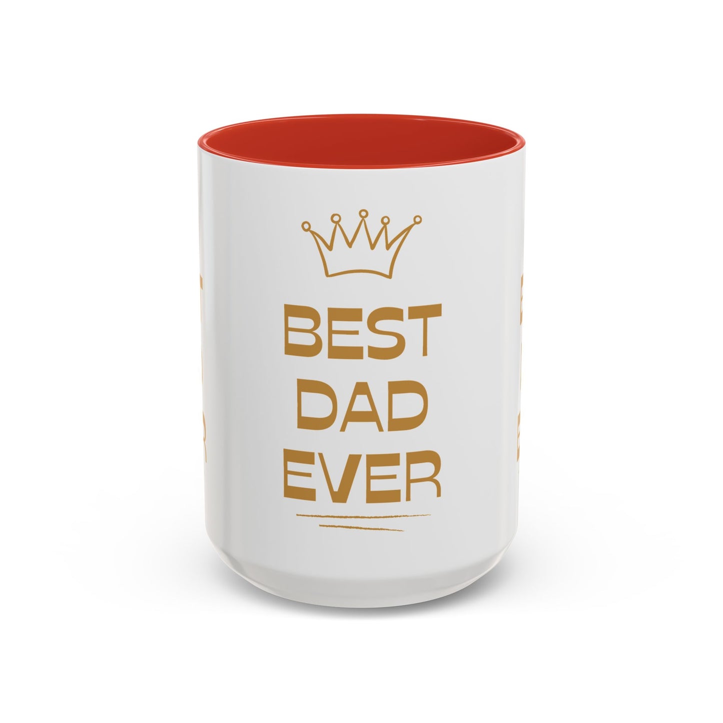 Best Dad Ever Accent Coffee Mug - Perfect Gift for Father's Day, Birthday, Dad's Appreciation, Coffee Lover, Personalized Mug