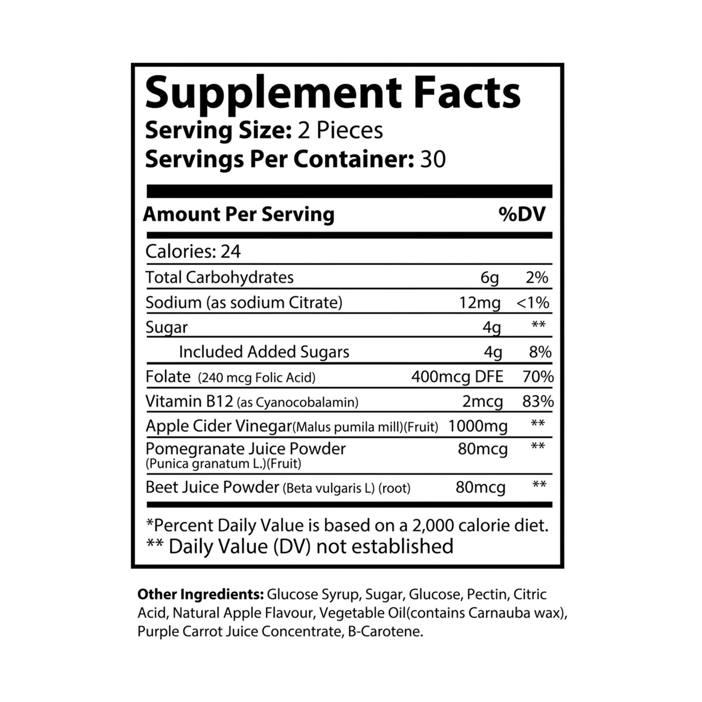 Dilatancy Apple Cider Vinegar Gummies (60 Gummies)