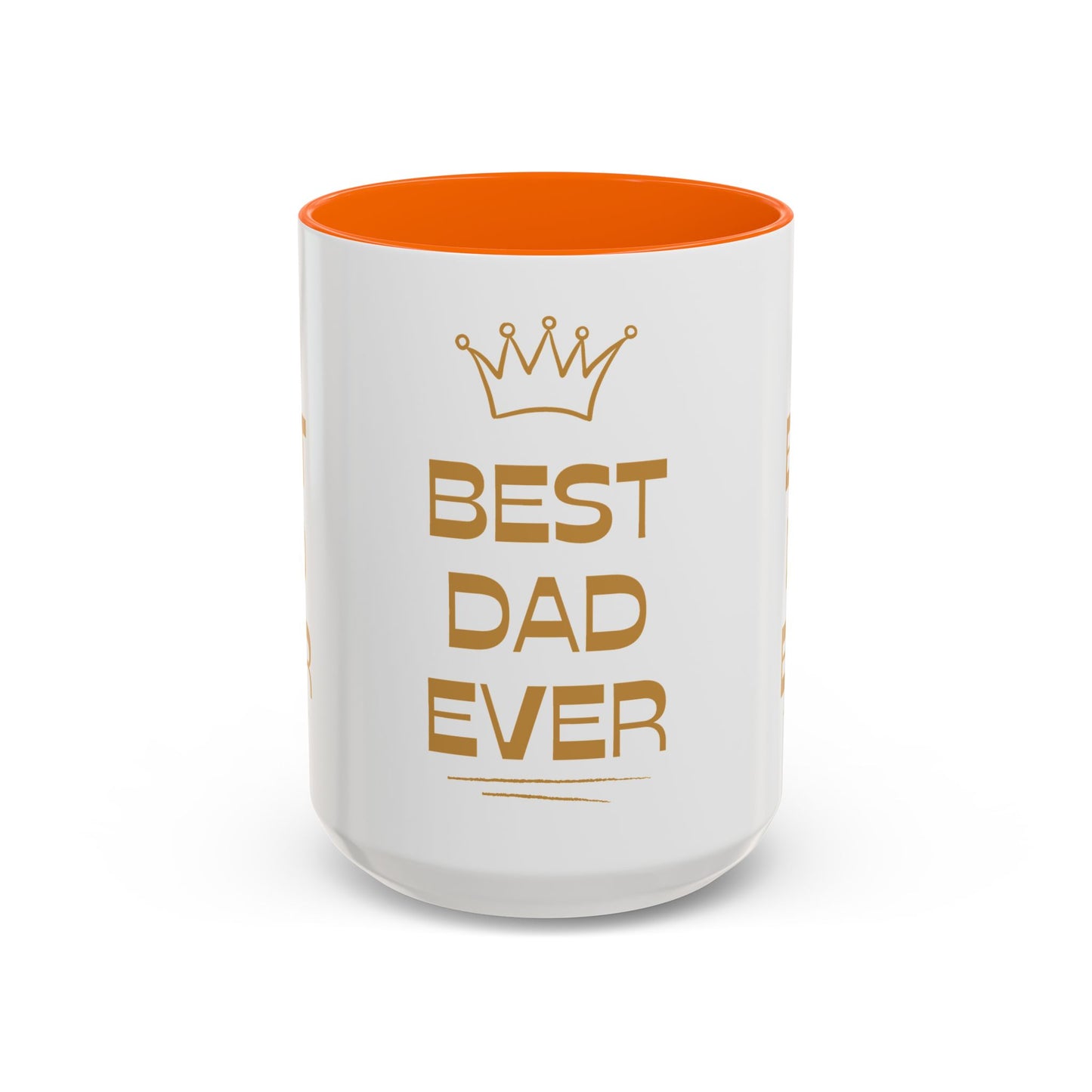 Best Dad Ever Accent Coffee Mug - Perfect Gift for Father's Day, Birthday, Dad's Appreciation, Coffee Lover, Personalized Mug