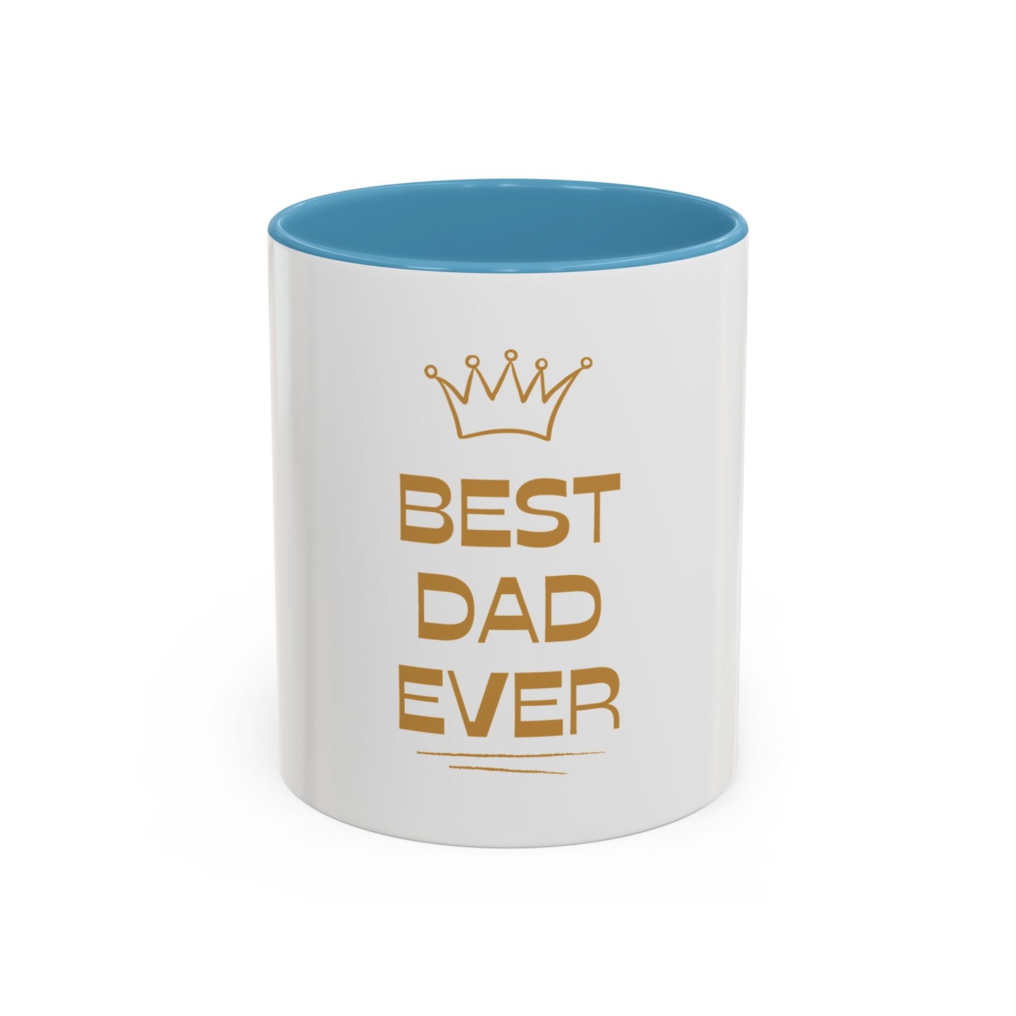 Best Dad Ever Accent Coffee Mug - Perfect Gift for Father's Day, Birthday, Dad's Appreciation, Coffee Lover, Personalized Mug
