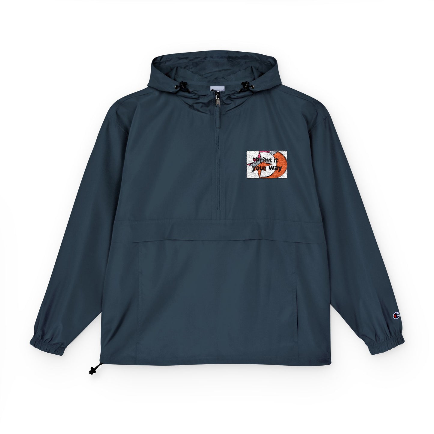 Champion Packable Anorak Jacket with Customizable Chest Patch