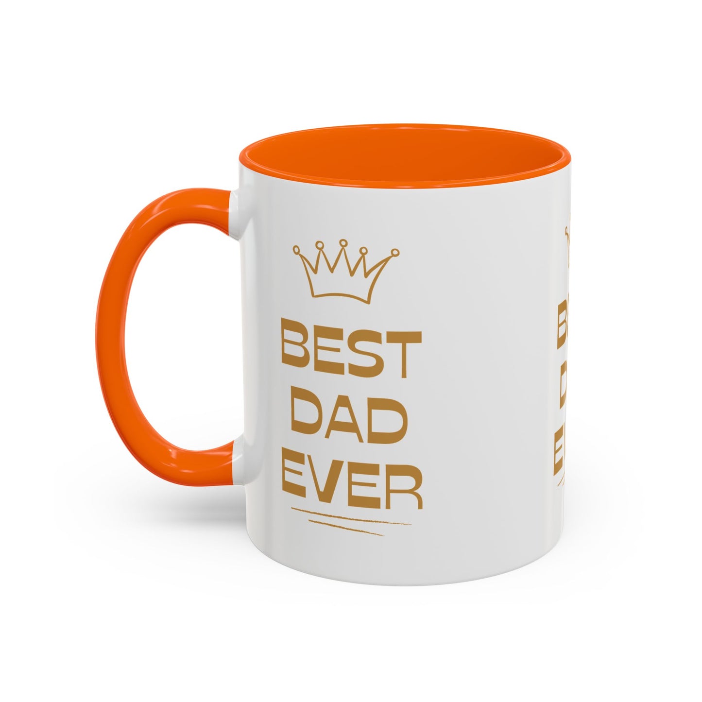Best Dad Ever Accent Coffee Mug - Perfect Gift for Father's Day, Birthday, Dad's Appreciation, Coffee Lover, Personalized Mug