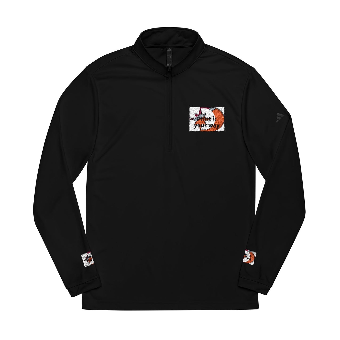 Adidas Embroidered Customizable  Quarter-Zip Pullover