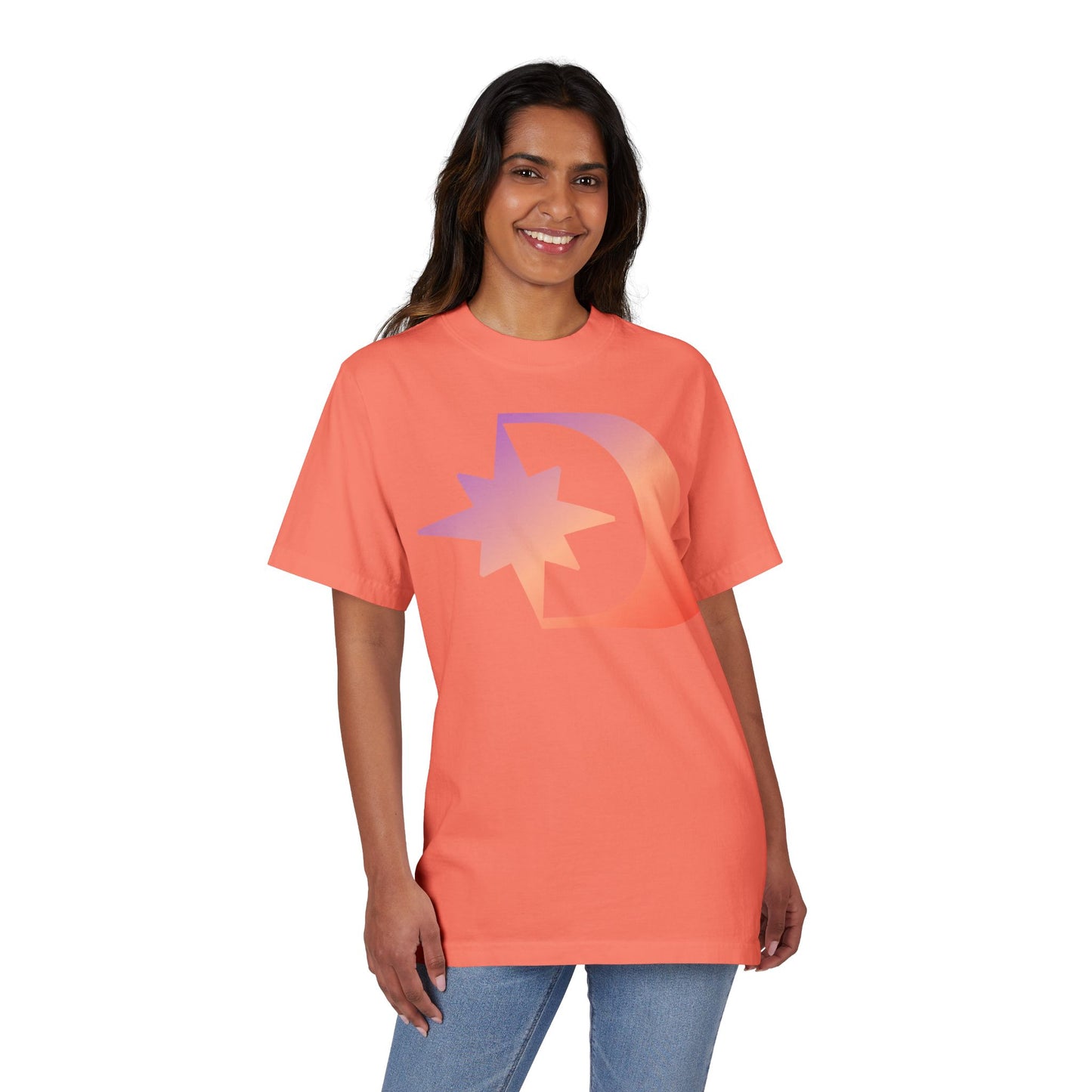 Customizable Unisex Garment-Dyed Drop-Shoulder T-Shirt