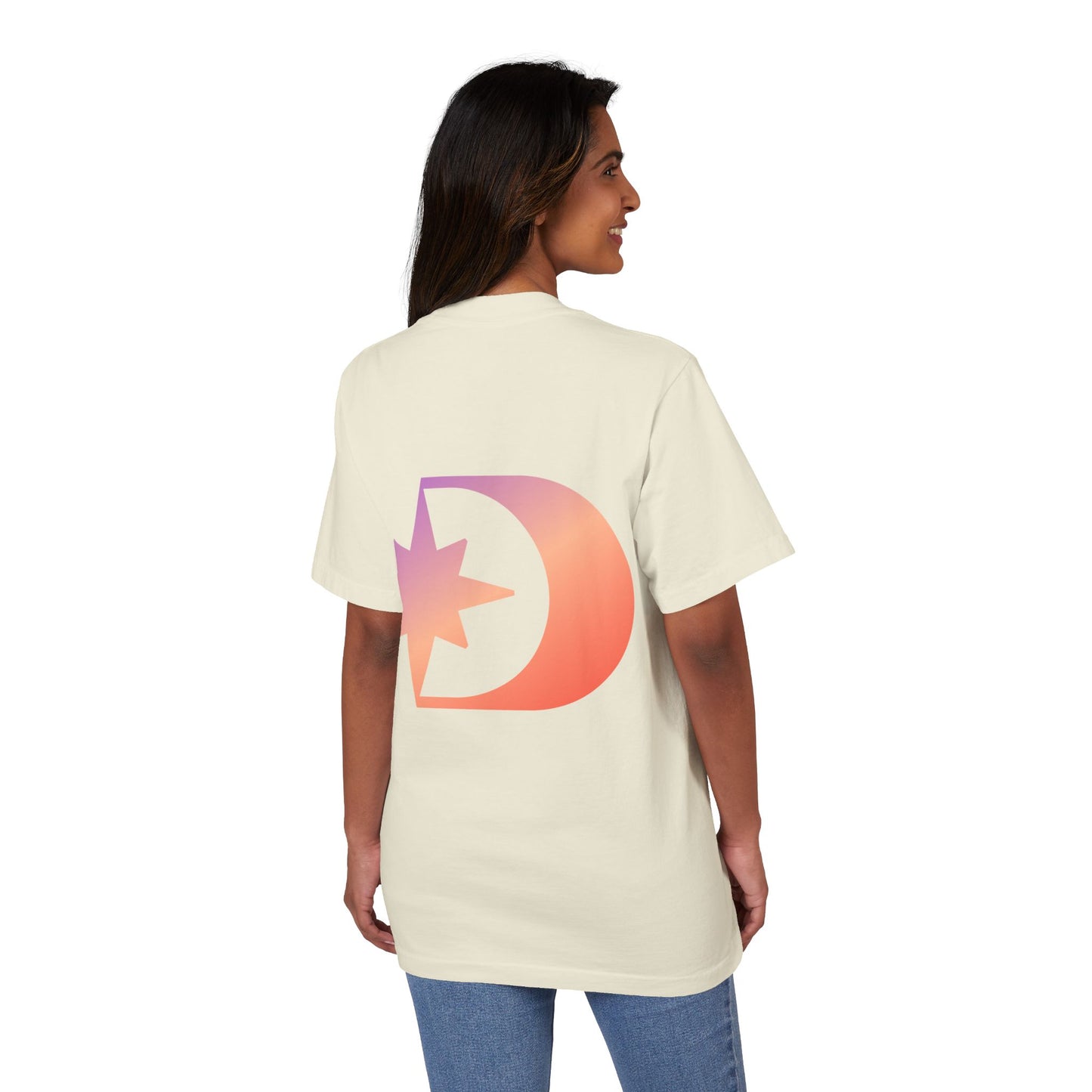 Customizable Unisex Garment-Dyed Drop-Shoulder T-Shirt