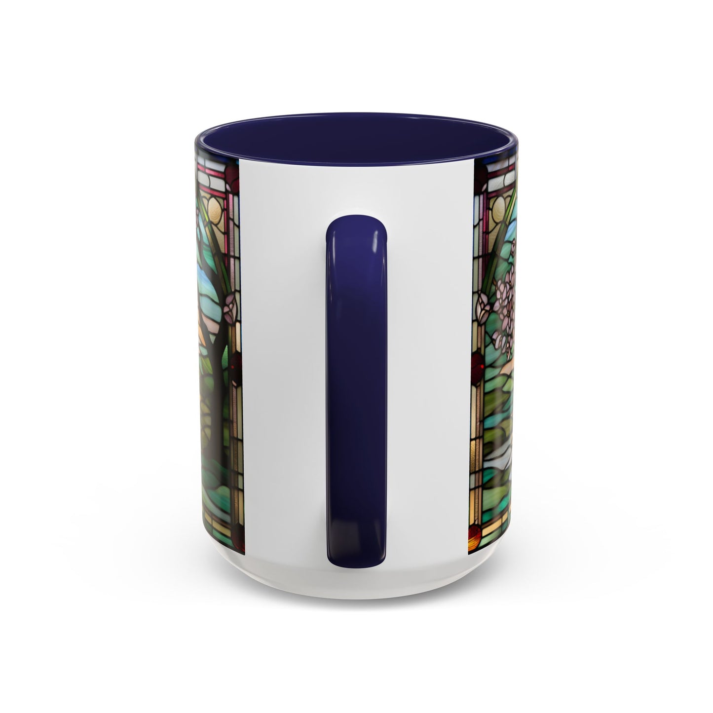 Stained Glass Cherry Blossom Mug, Nature Lover's Gift, Floral Coffee Cup, Home Decor, Spring Decor, Mother's Day Gift