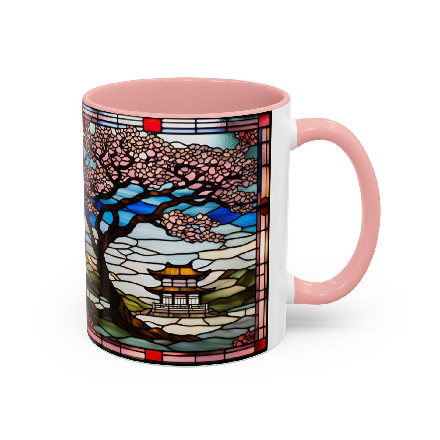Cherry Blossom Accent Coffee Mug, Aesthetic Floral Mug, Tea Lover Gift, Spring Decor, Unique Housewarming, Ceramic Cup