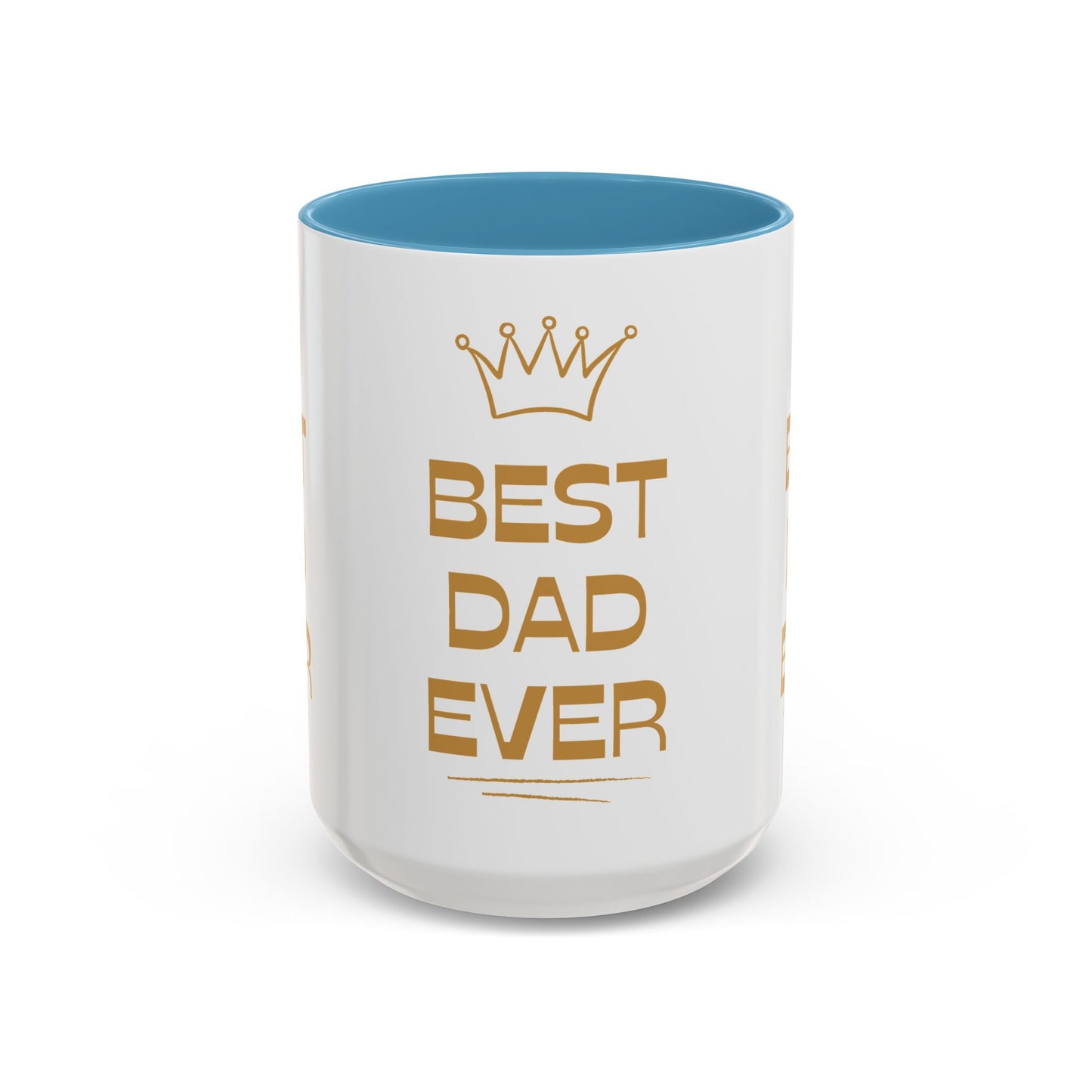 Best Dad Ever Accent Coffee Mug - Perfect Gift for Father's Day, Birthday, Dad's Appreciation, Coffee Lover, Personalized Mug