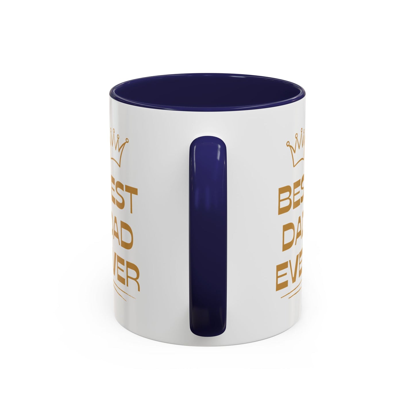 Best Dad Ever Accent Coffee Mug - Perfect Gift for Father's Day, Birthday, Dad's Appreciation, Coffee Lover, Personalized Mug