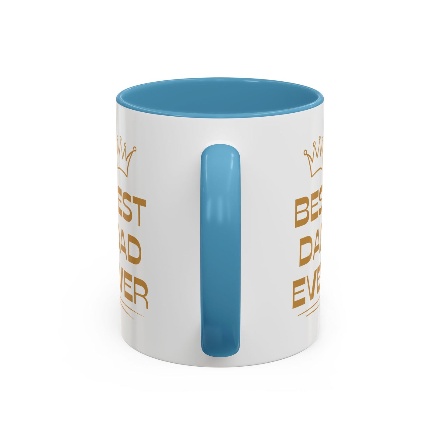 Best Dad Ever Accent Coffee Mug - Perfect Gift for Father's Day, Birthday, Dad's Appreciation, Coffee Lover, Personalized Mug