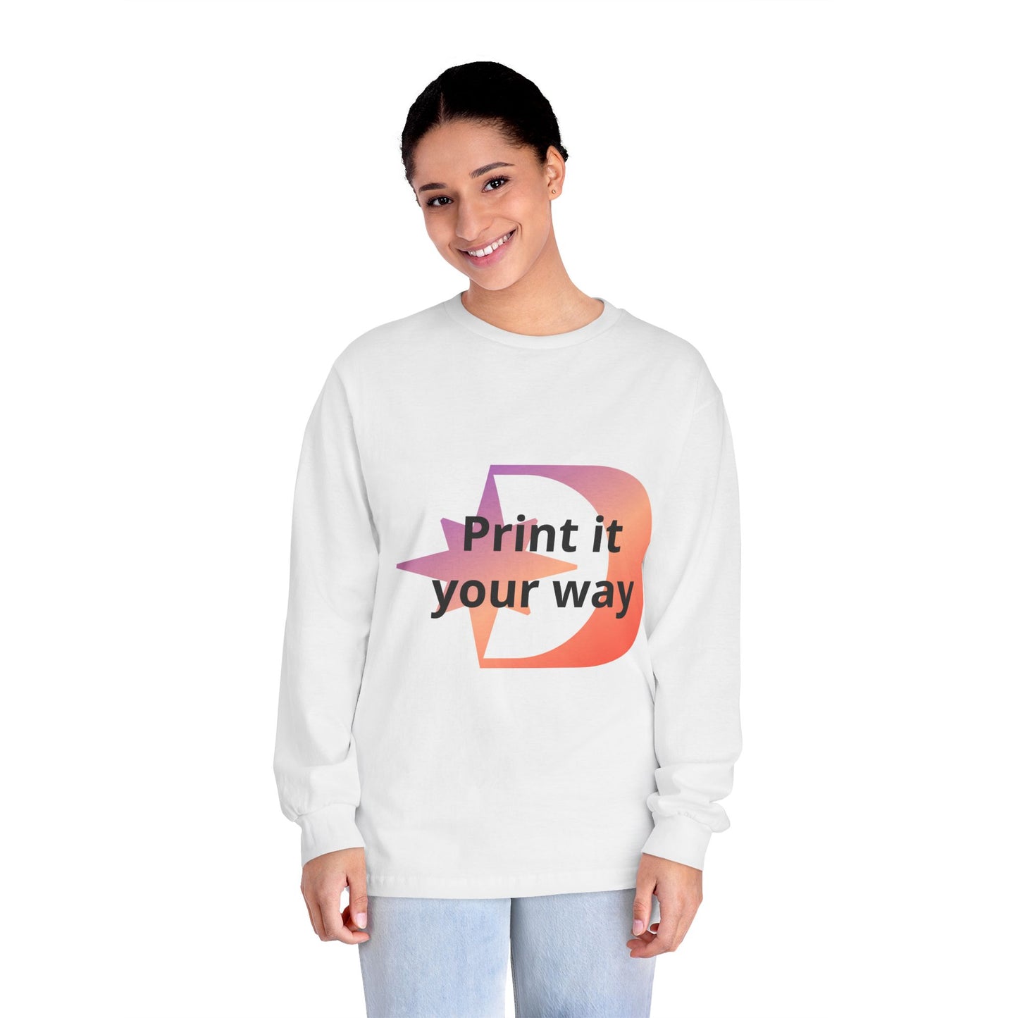 American Apparel Customizable Graphic Long Sleeve Tee Customizable