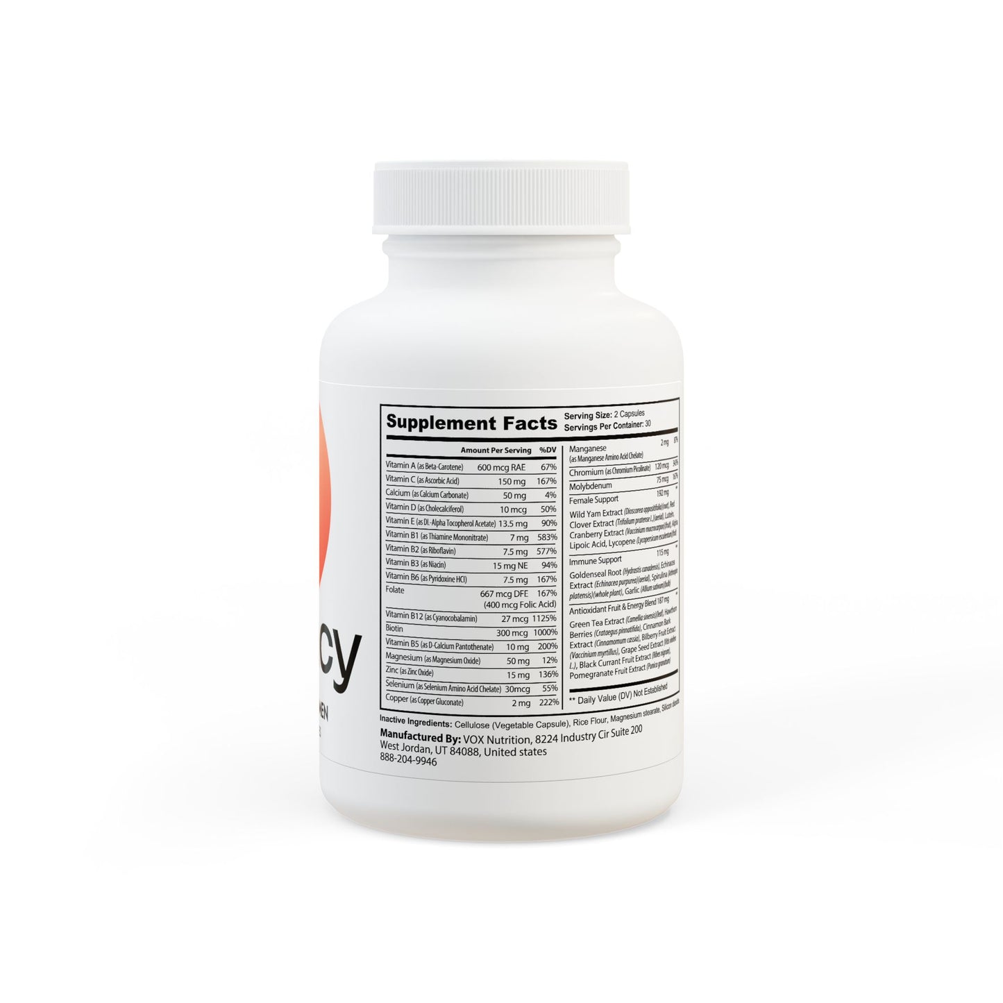 Dilatancy Multivitamin for Women Supplement (60 Capsules)