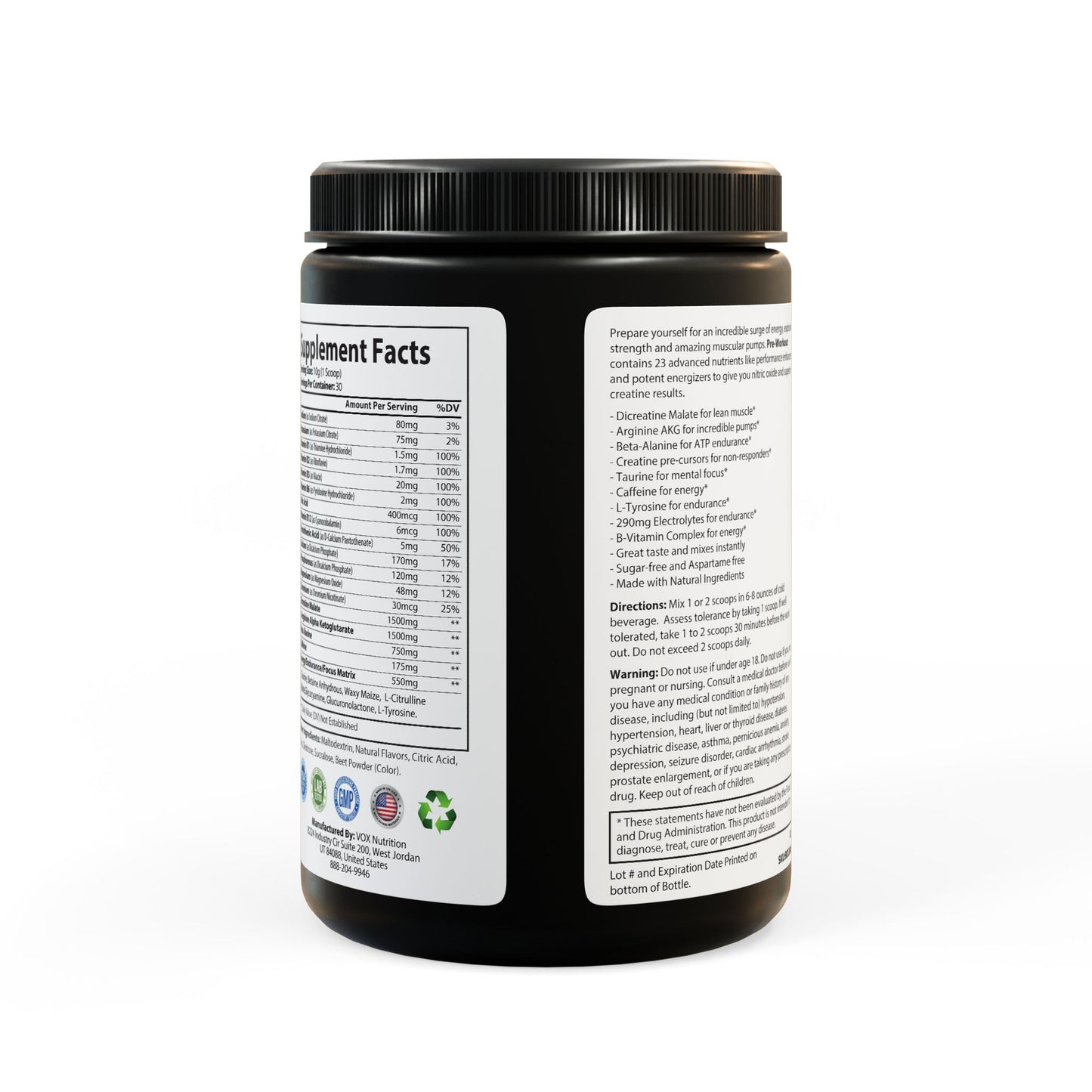 Dilatancy Pre-Workout Supplement, Watermelon (300g, 10.58oz)