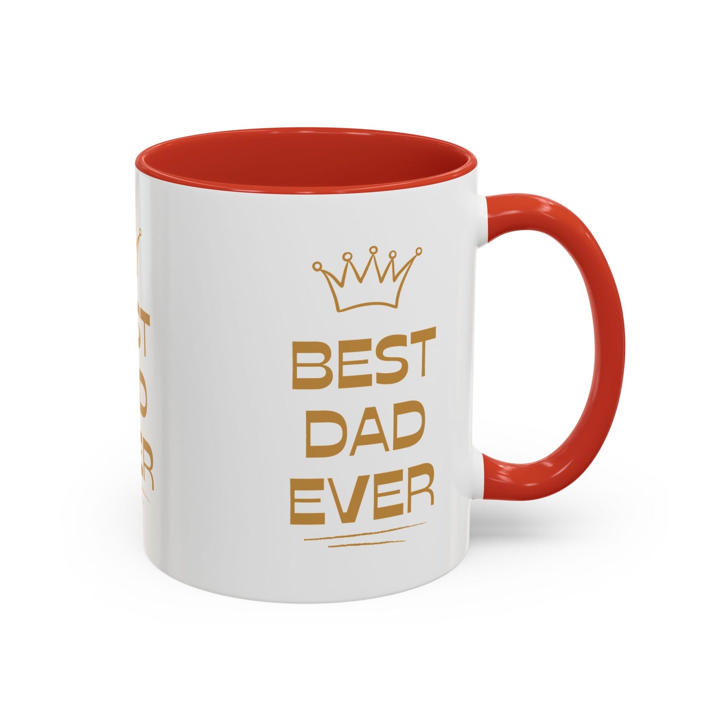 Best Dad Ever Accent Coffee Mug - Perfect Gift for Father's Day, Birthday, Dad's Appreciation, Coffee Lover, Personalized Mug