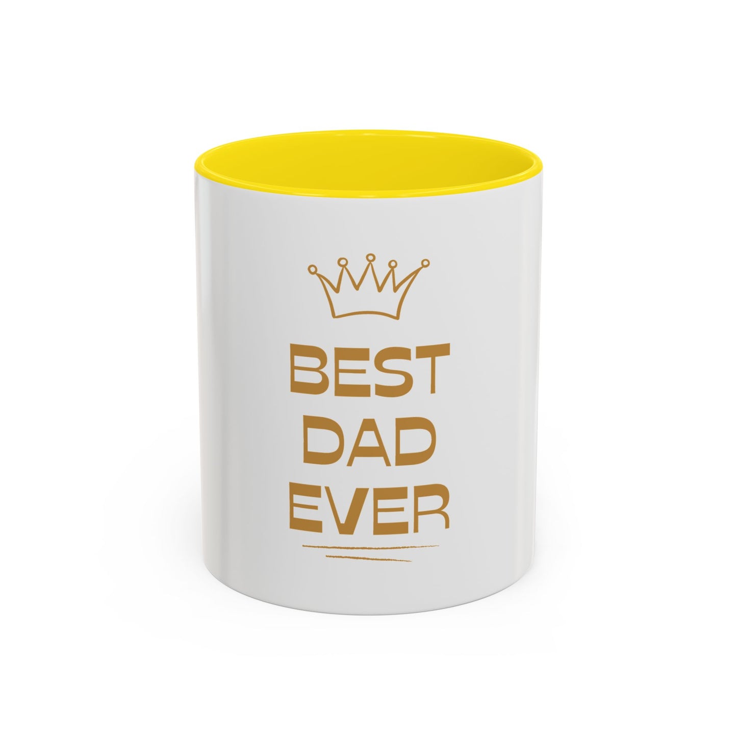 Best Dad Ever Accent Coffee Mug - Perfect Gift for Father's Day, Birthday, Dad's Appreciation, Coffee Lover, Personalized Mug