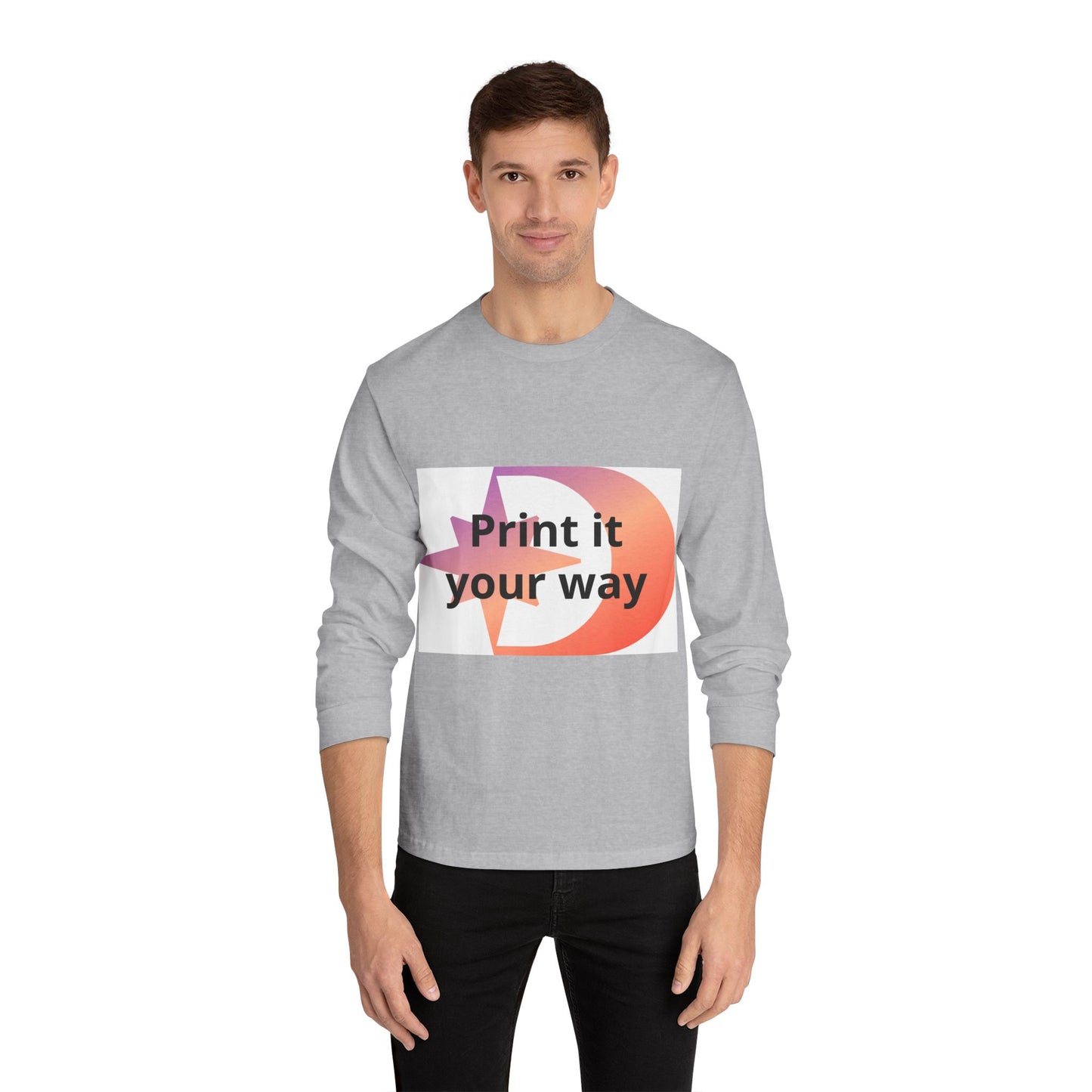 American Apparel Customizable Graphic Long Sleeve Tee Customizable