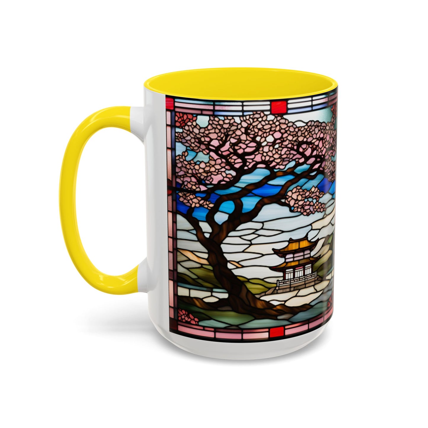 Cherry Blossom Accent Coffee Mug, Aesthetic Floral Mug, Tea Lover Gift, Spring Decor, Unique Housewarming, Ceramic Cup