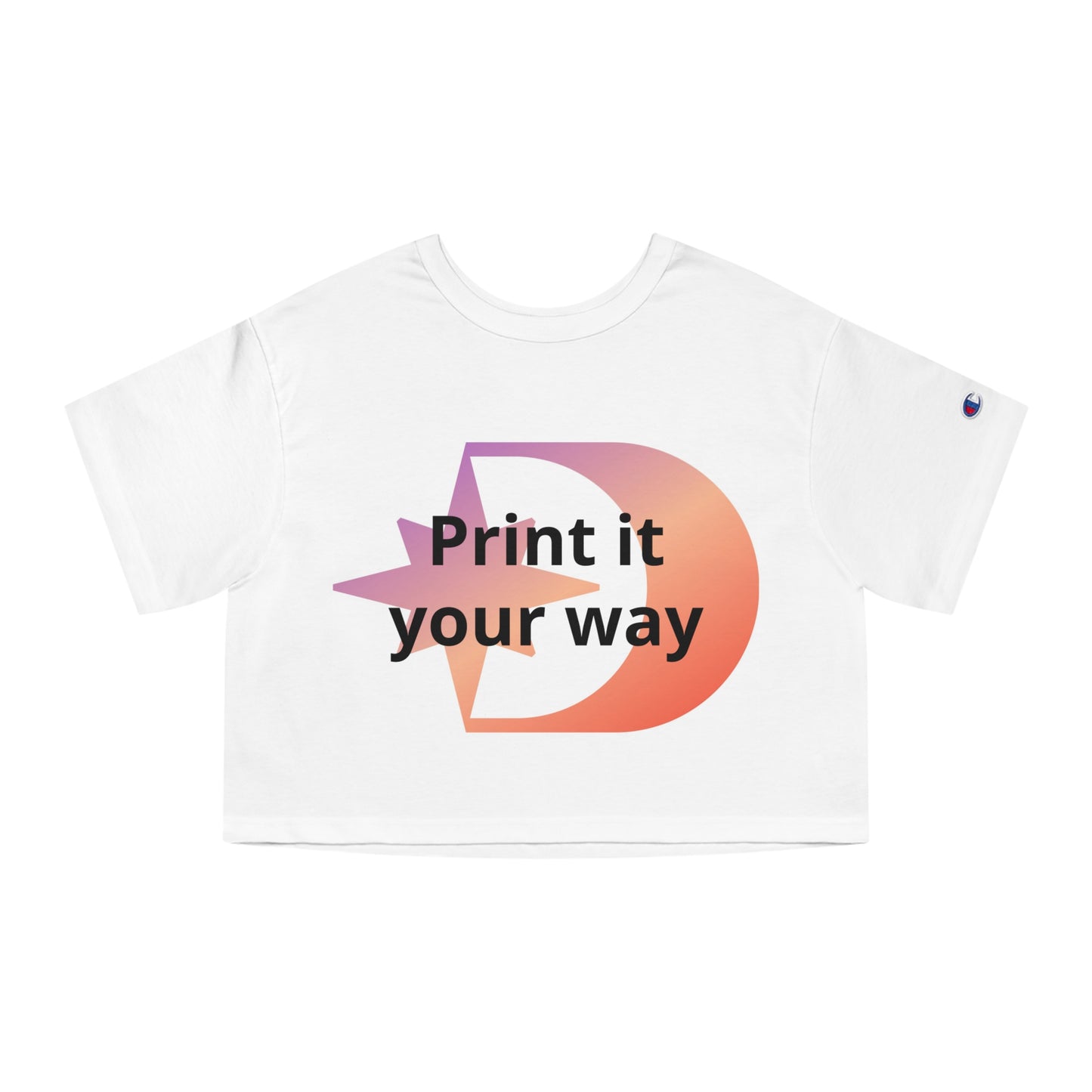 Champion Cropped Graphic Tee Customizable Design