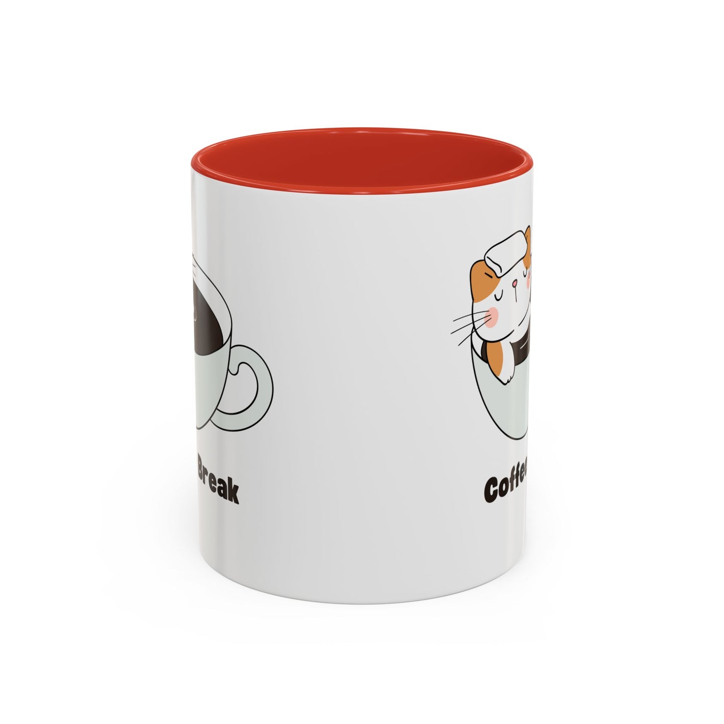 Onsen Neko Coffee Mug, 11oz - Ceramic Tea Cup with Japanese Cat Design, Cute Cat Lover Gift, Porcelain Cat Mug, Kitty Coffee Cup, Kawaii